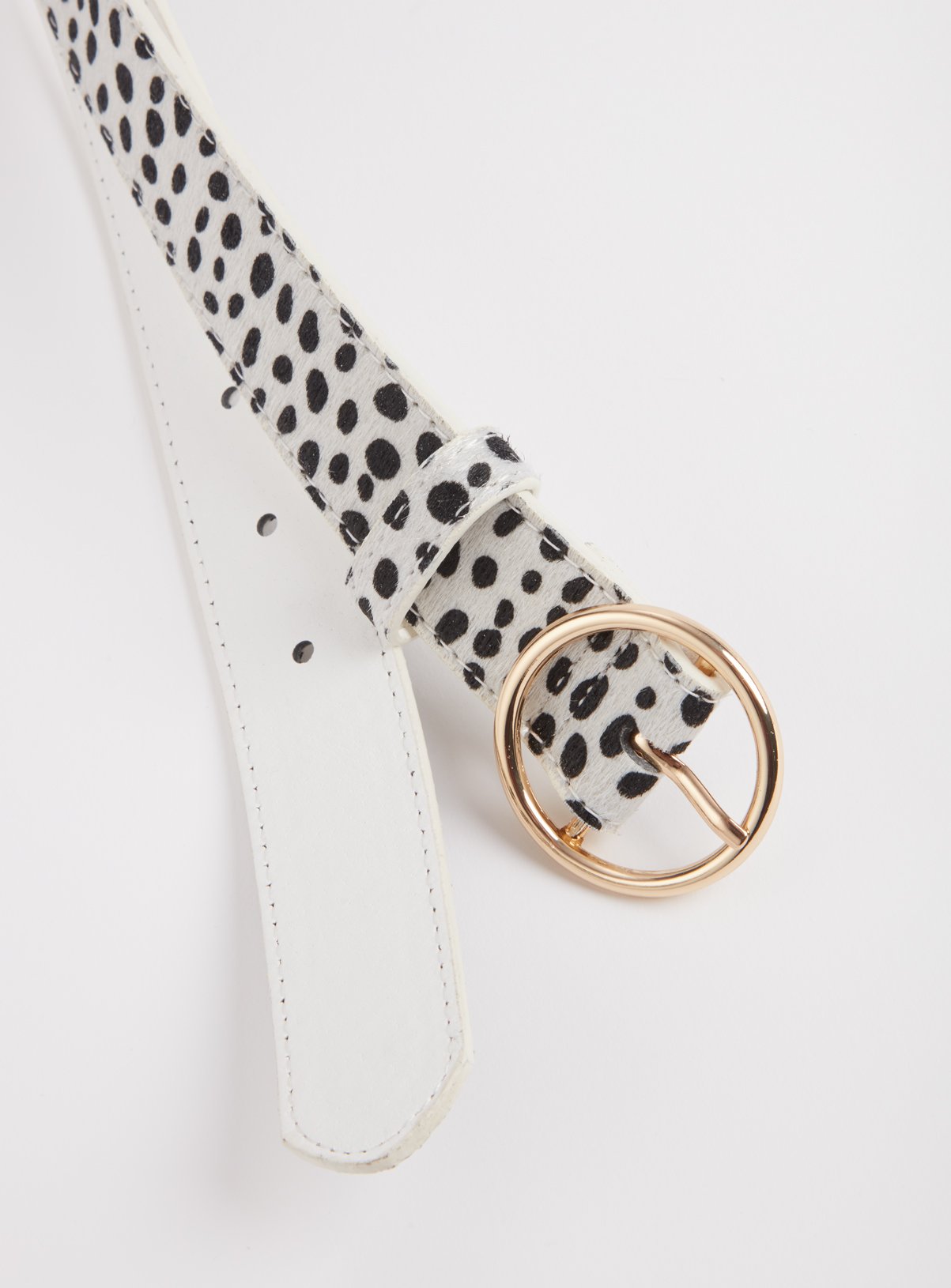 Dalmatian Print Faux Fur Belt Review