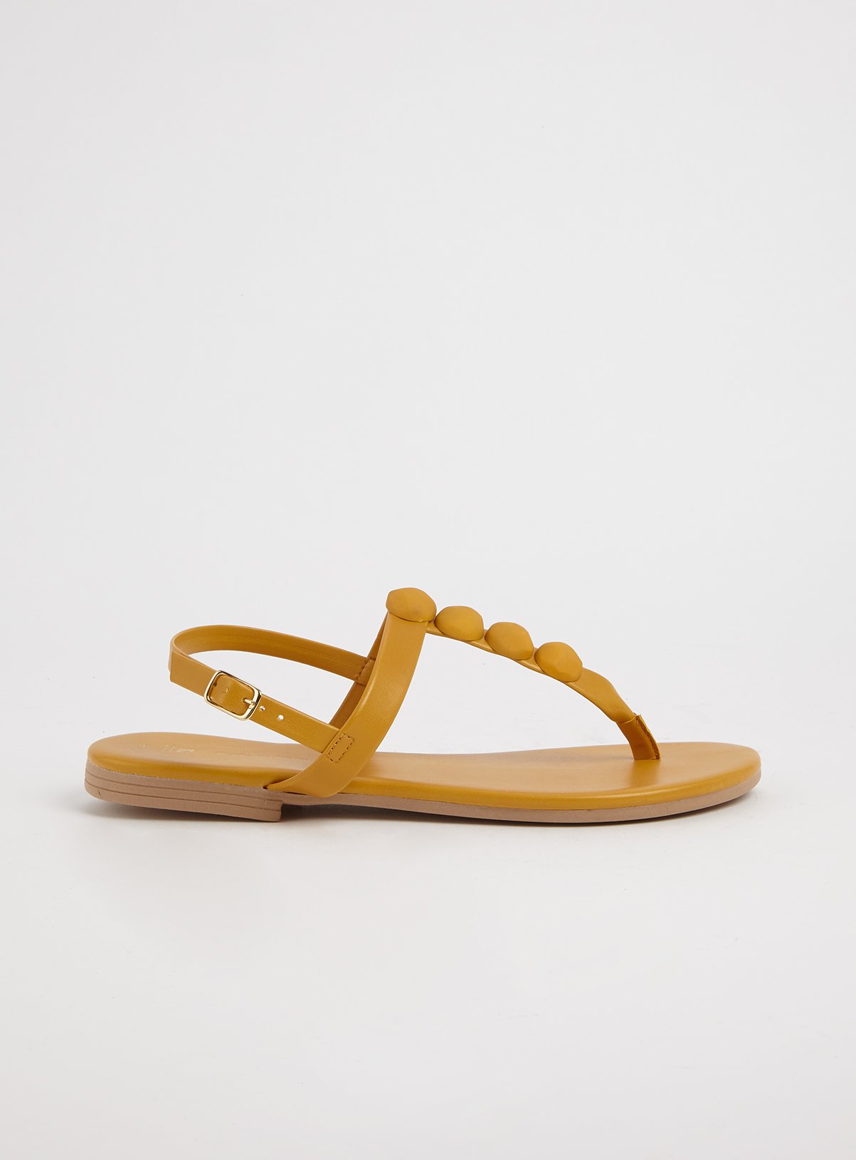 Mustard Pebble Toe Post Sandal Review