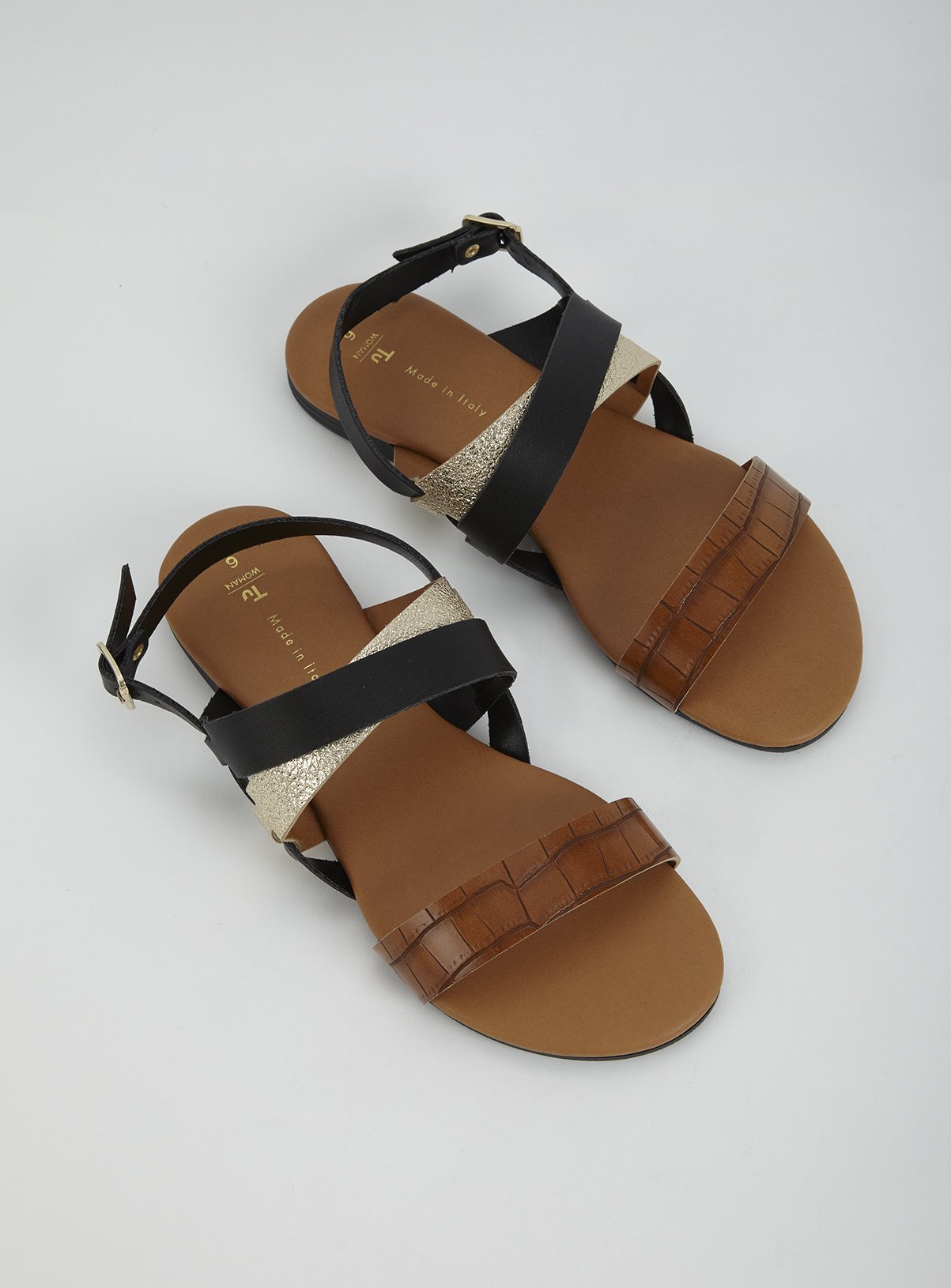 Mock Croc Cross Strap Sandals Review