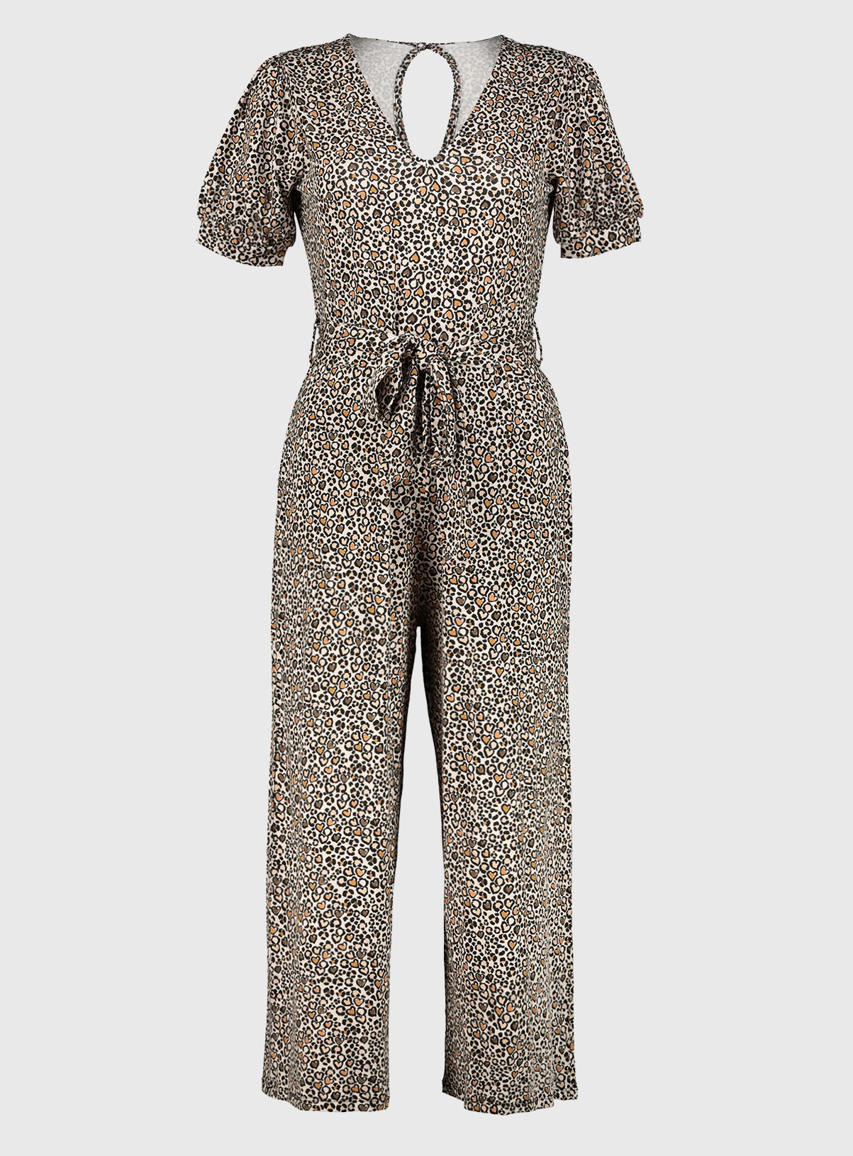 petite animal print jumpsuit