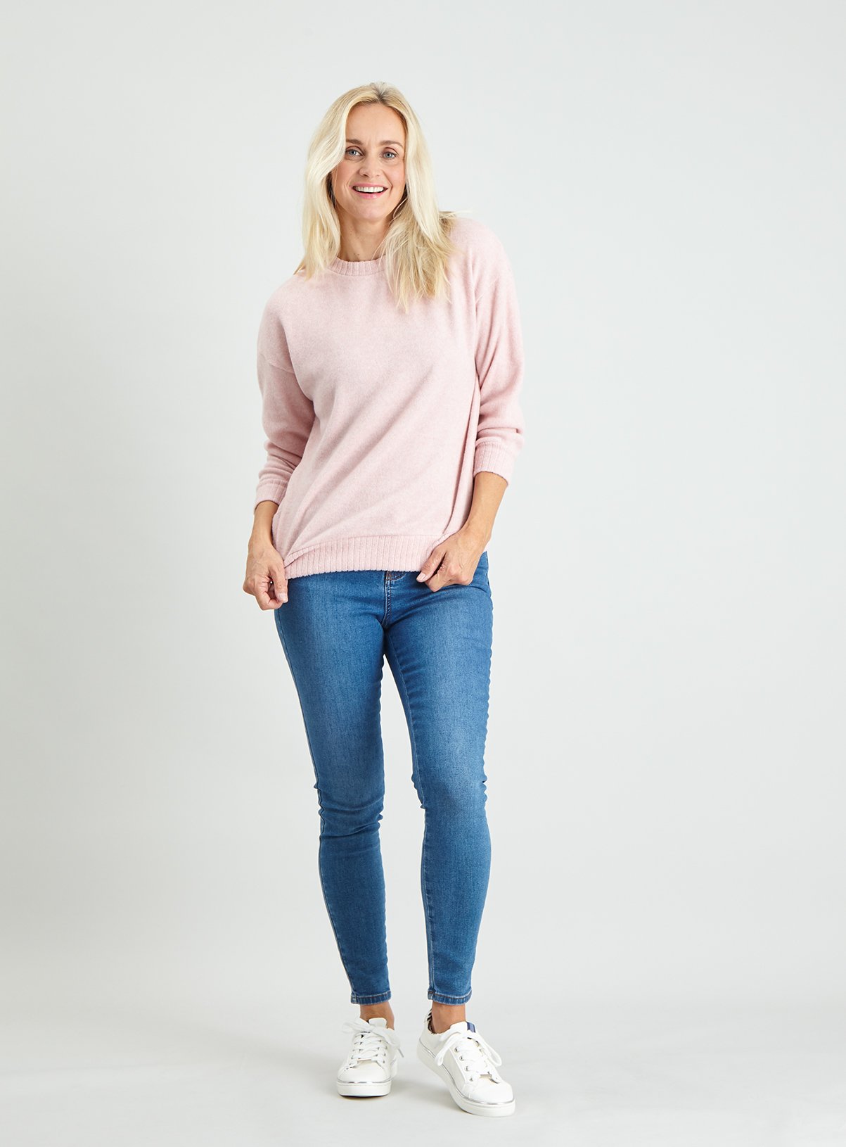 Pink Soft Touch Ribbed Detail Sweatshirt Review