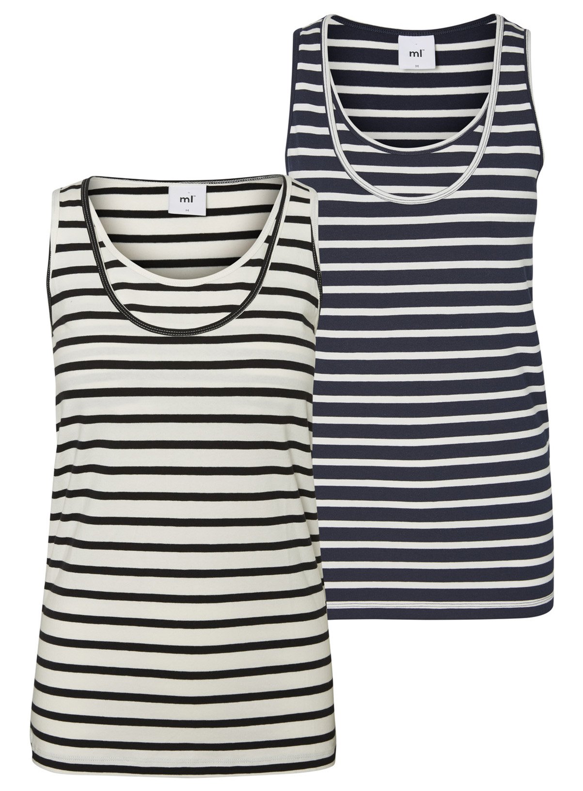 Navy & White Nautical Stripe Vest Top 2 Pack Review