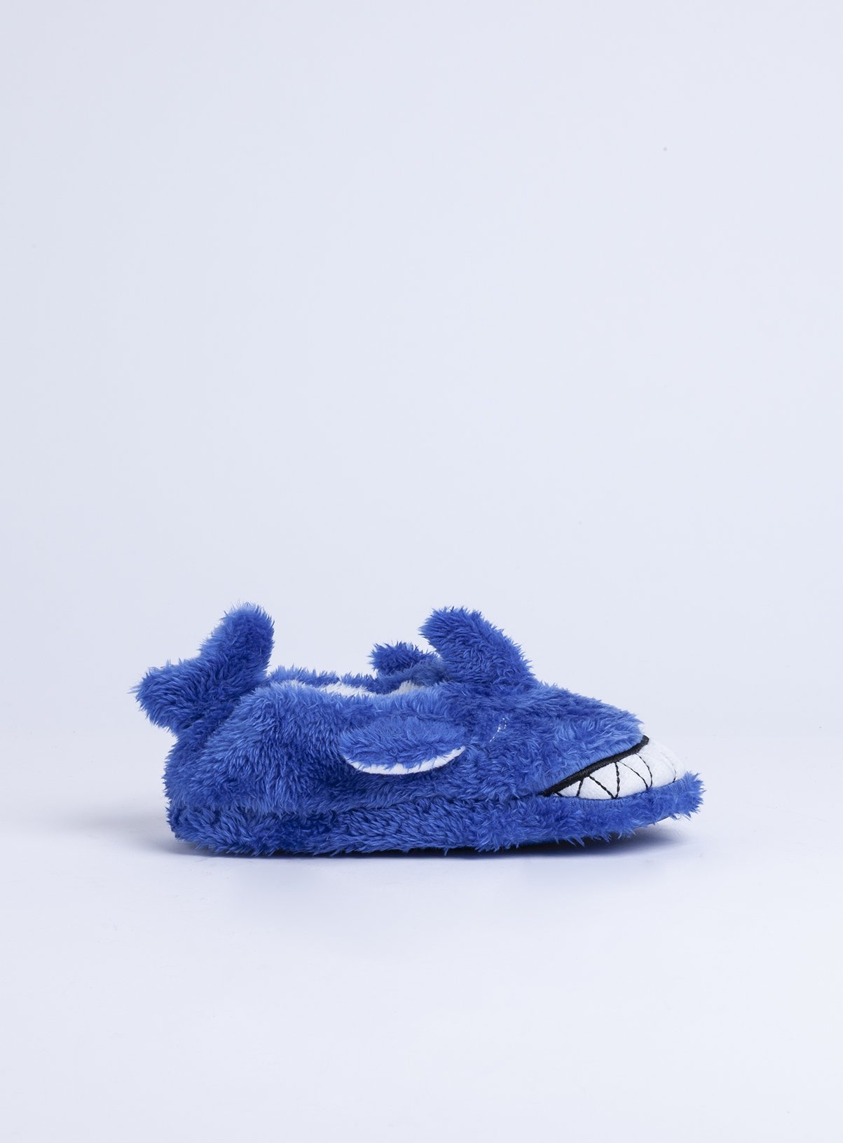 blue fluffy slippers