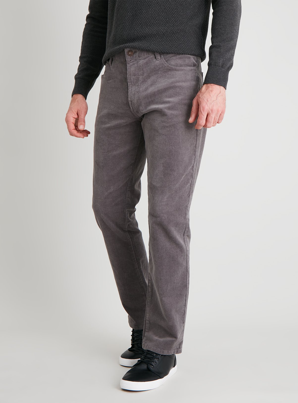 corduroy pants grey