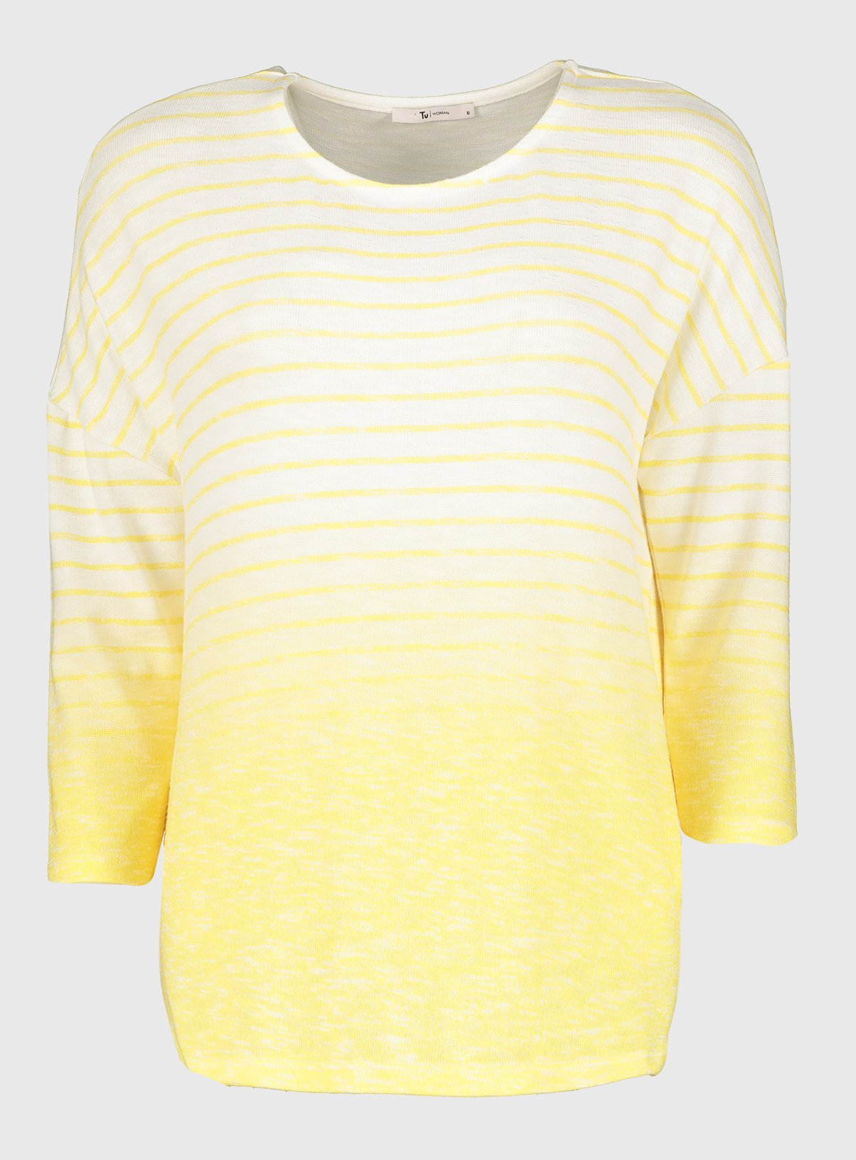 Yellow Ombr√© Stripe Knitlook Top Review