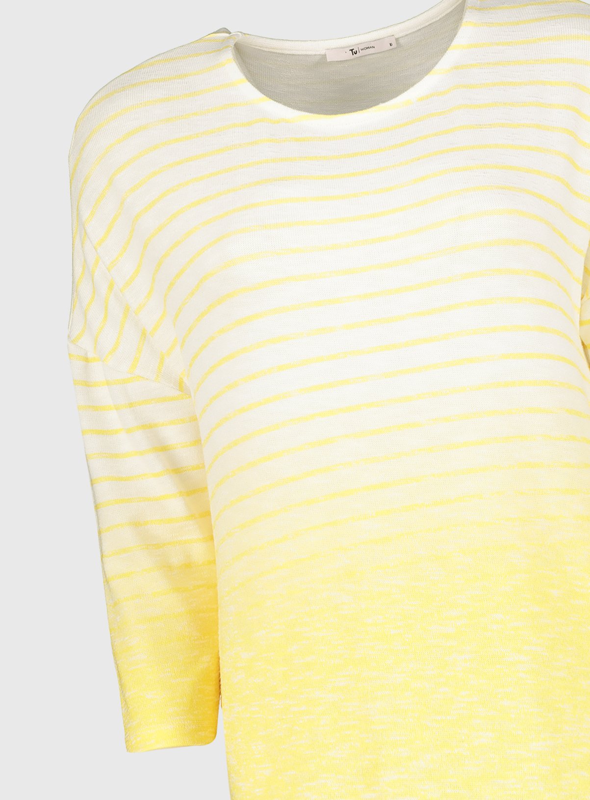 Yellow Ombr√© Stripe Knitlook Top Review