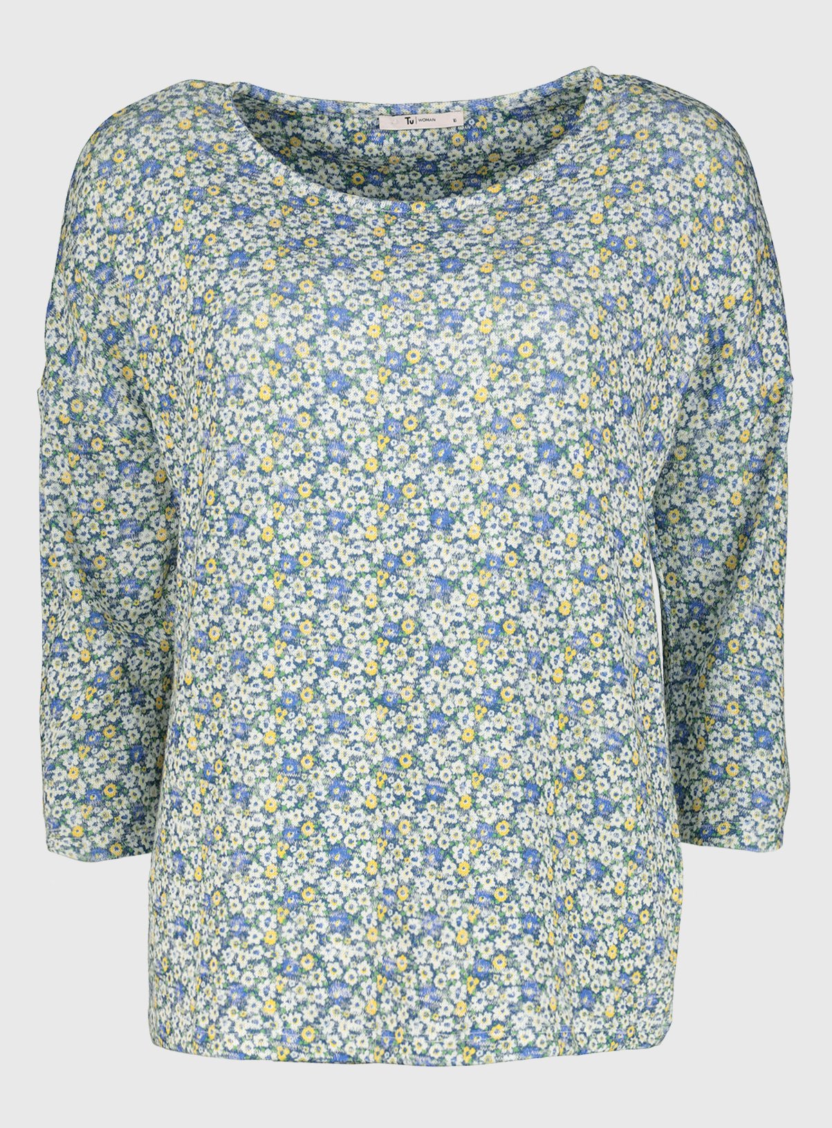 Floral Ditsy Print Knitlook Top Review