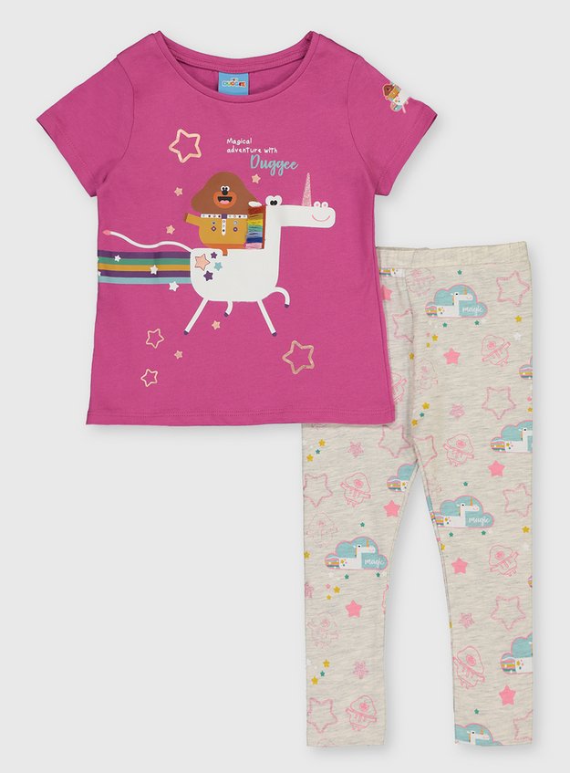 License Character Shop Hey Duggee Pink Jersey Top Legging 9 Months 7 Years Tu Clothing