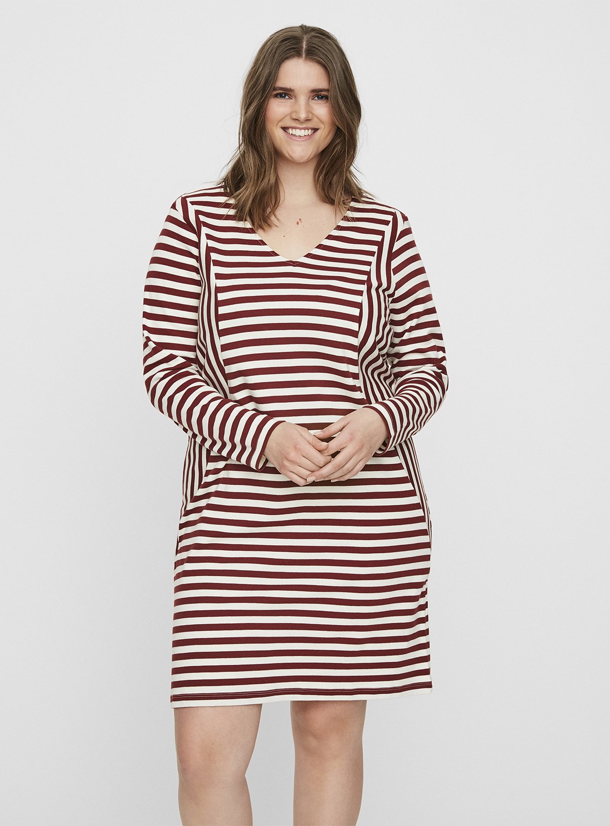 Red & White Stripe Long Sleeve Dress Review