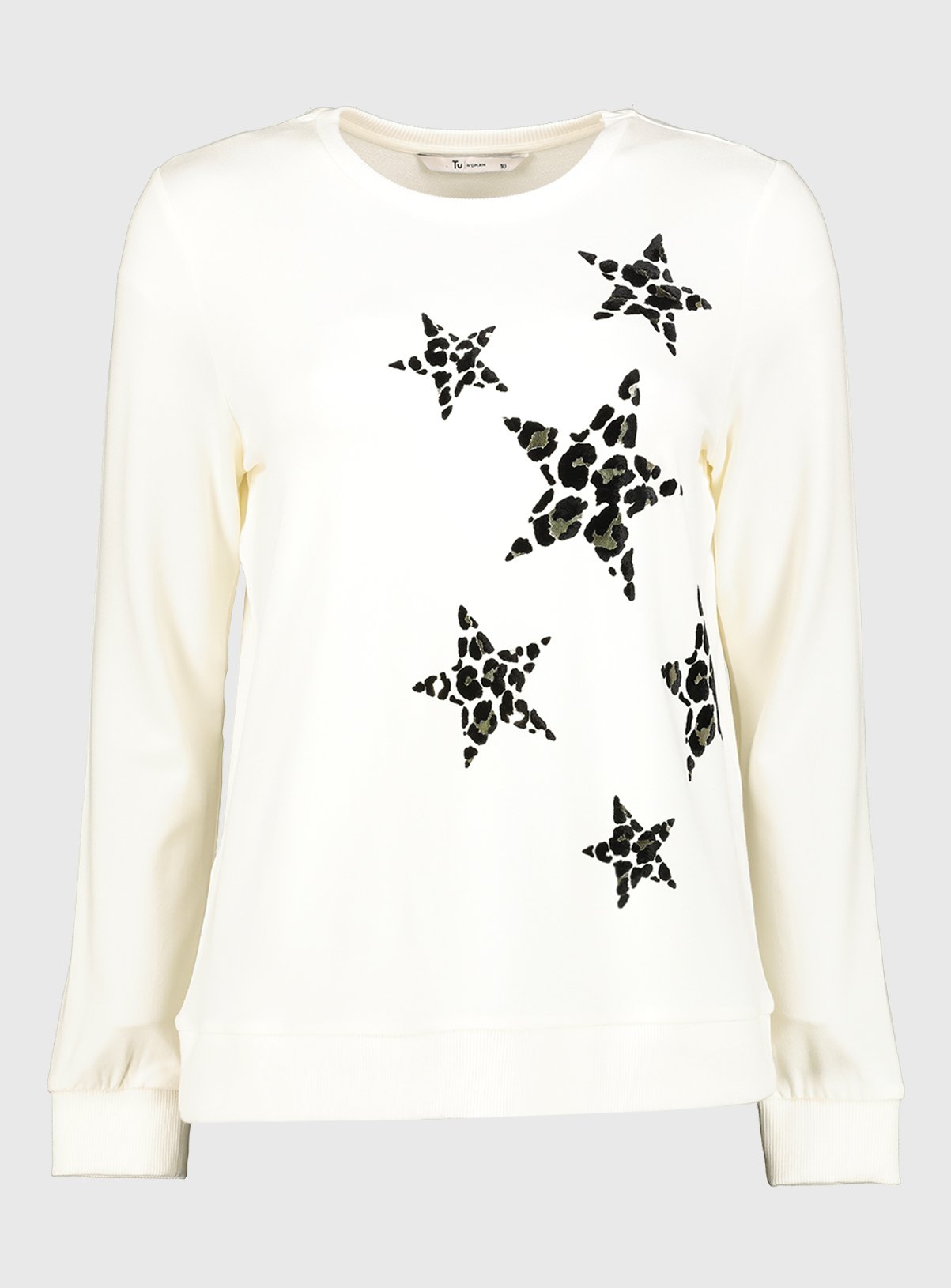 Cream Flock Leopard Trailing Star Sweatshirt Review