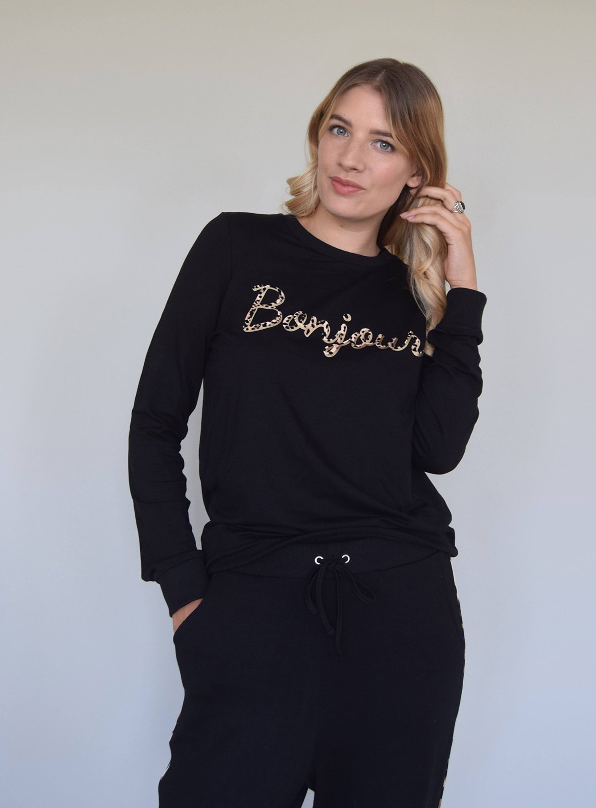 black leopard sweatshirt