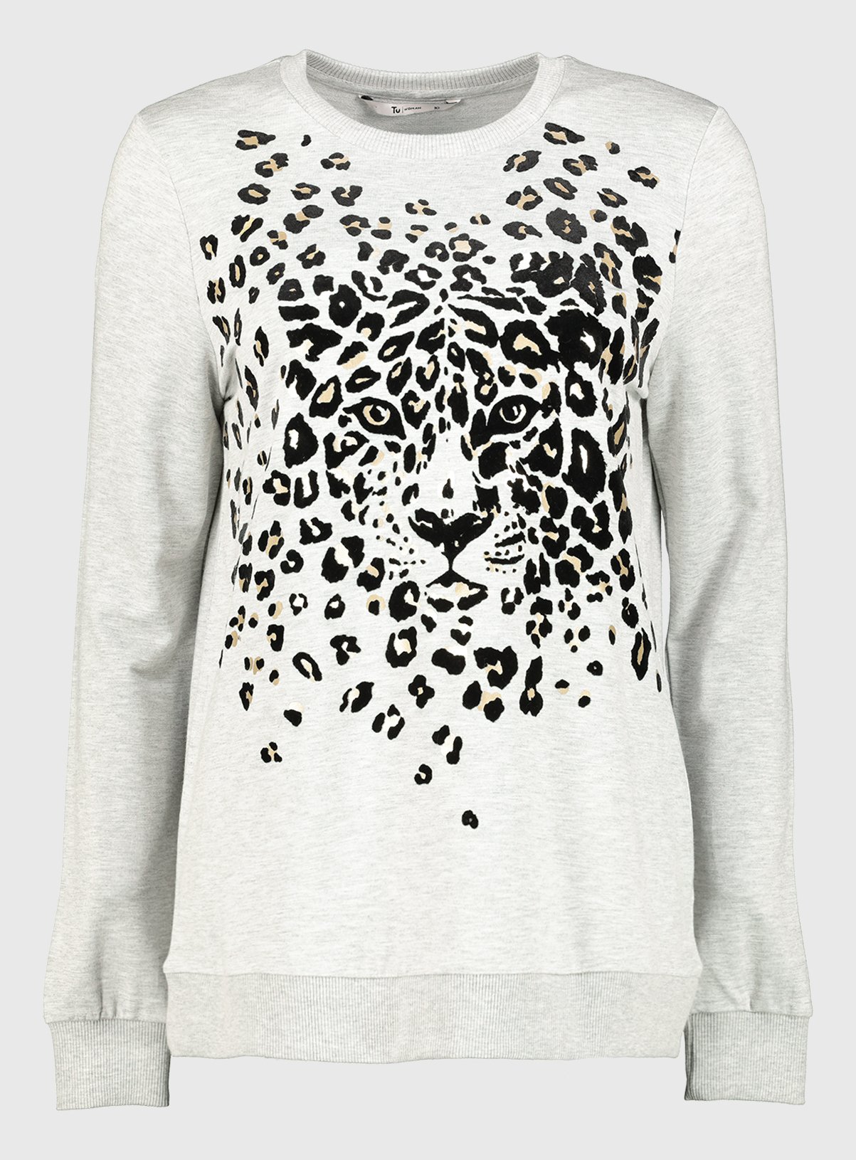 grey leopard sweatshirt