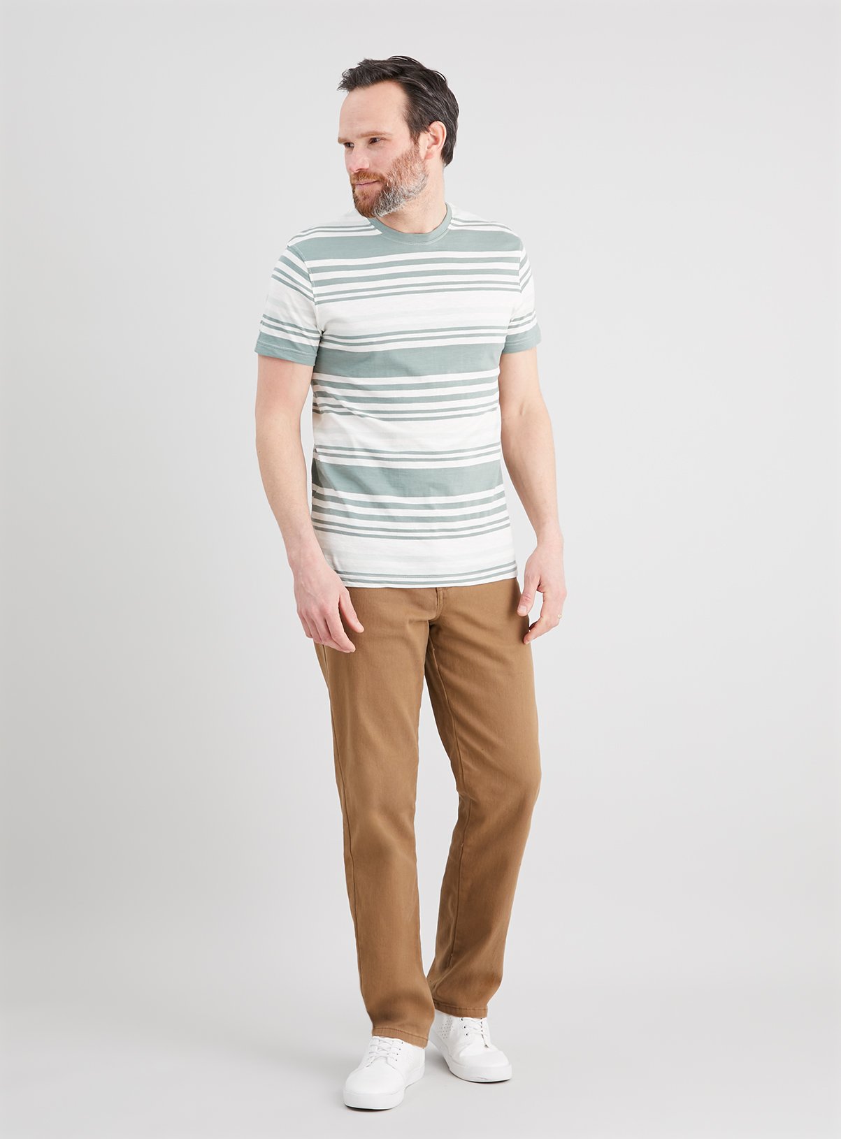 sand straight leg jeans