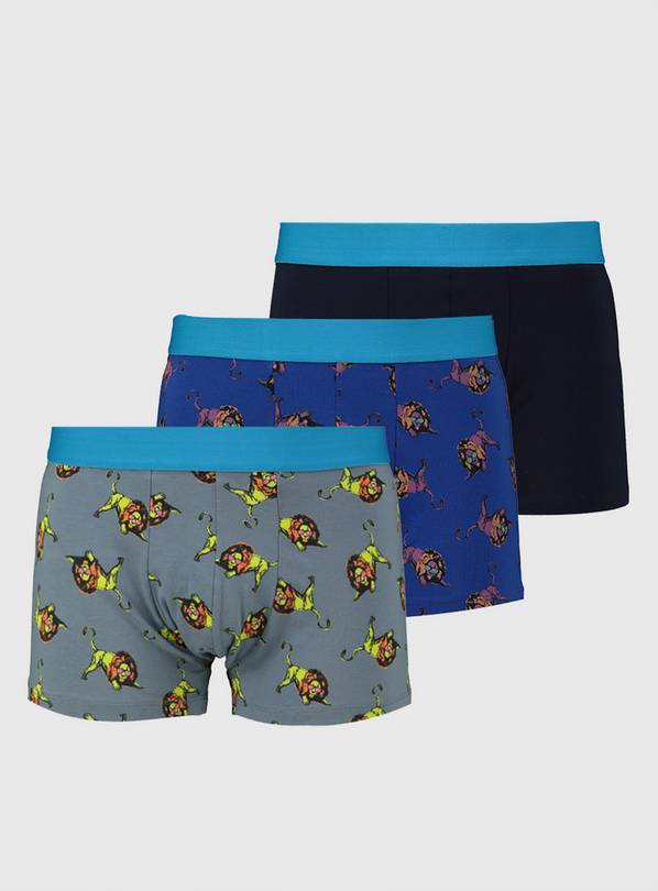 Buy Neon Lion Print Hipsters 3 Pack - S | Socks and underwear | Argos