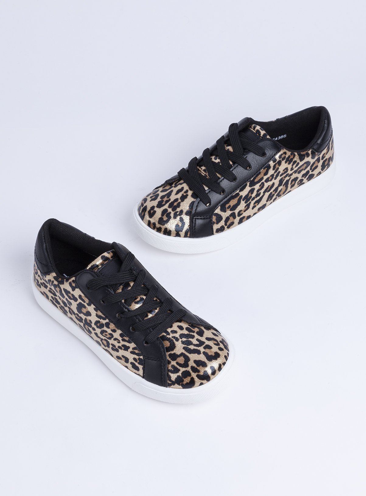 girls leopard print trainers