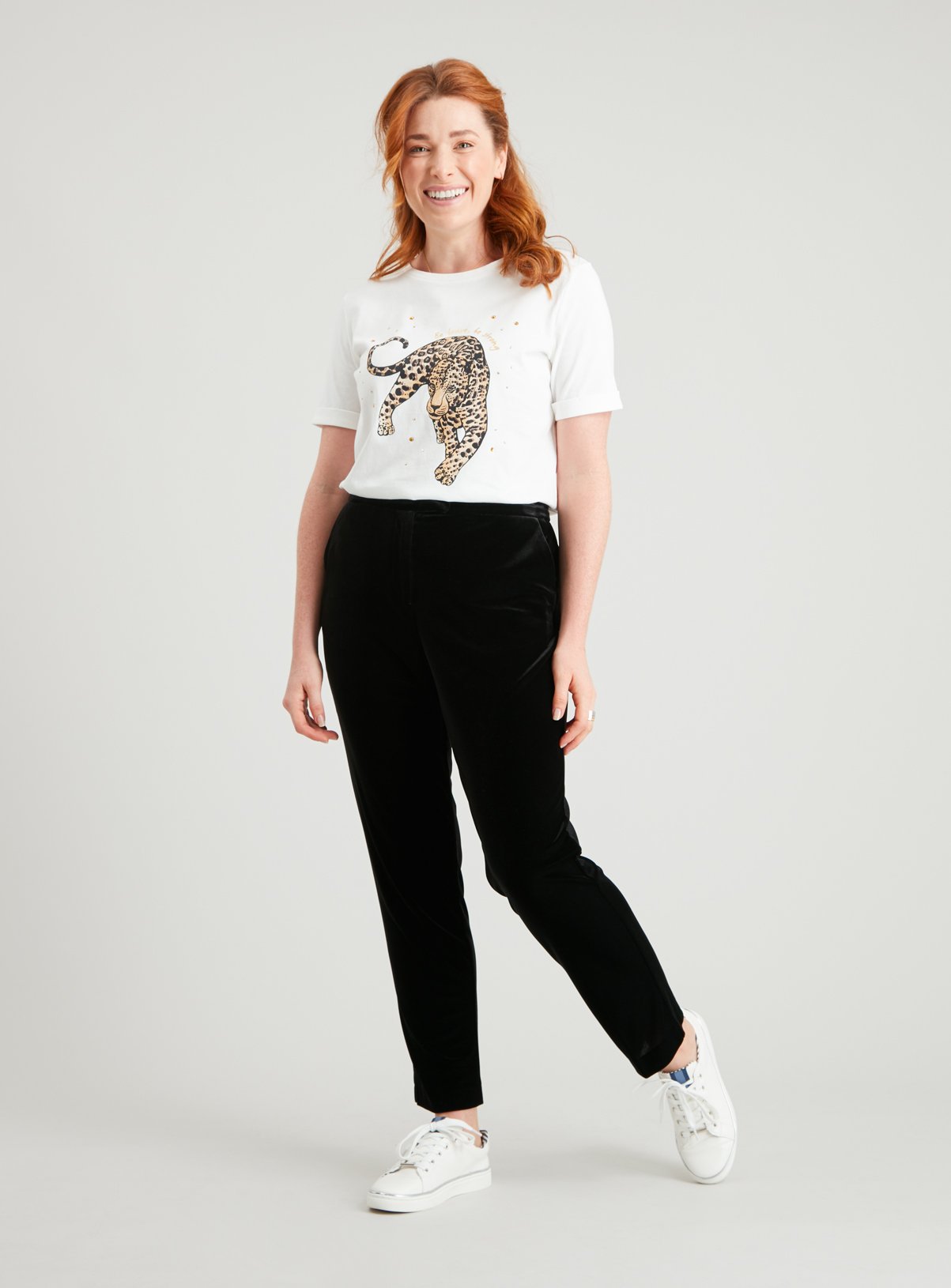 PETITE White Leopard Graphic T-Shirt Review