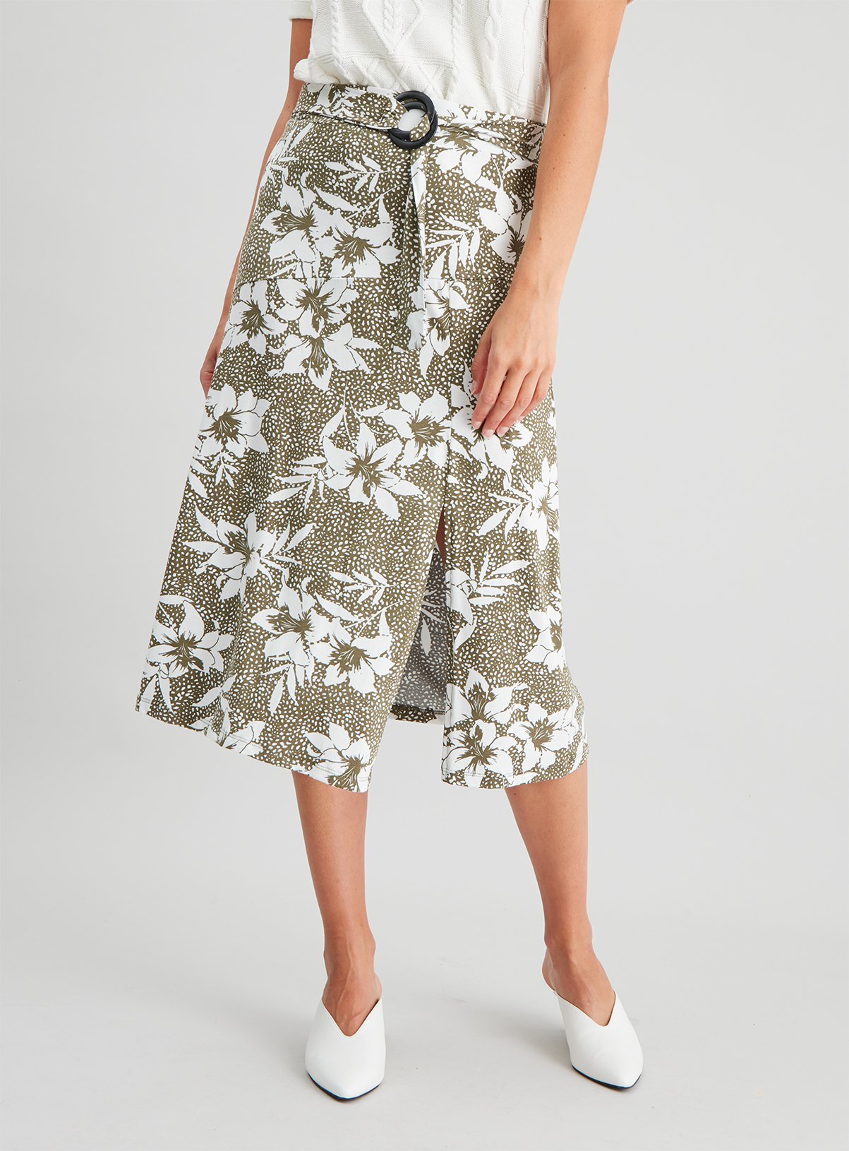 Floral Print Midi Skirt Review