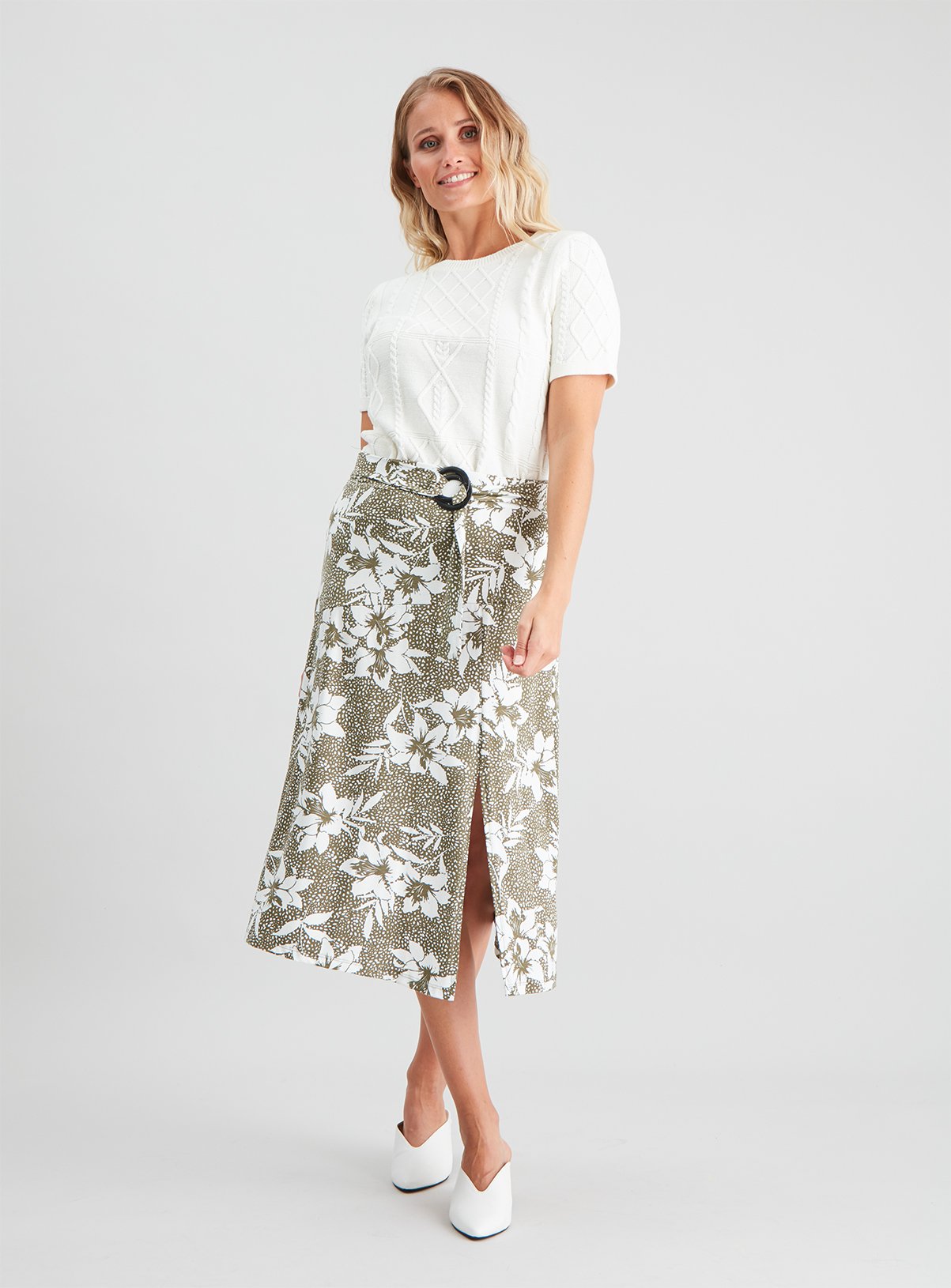 Floral Print Midi Skirt Review