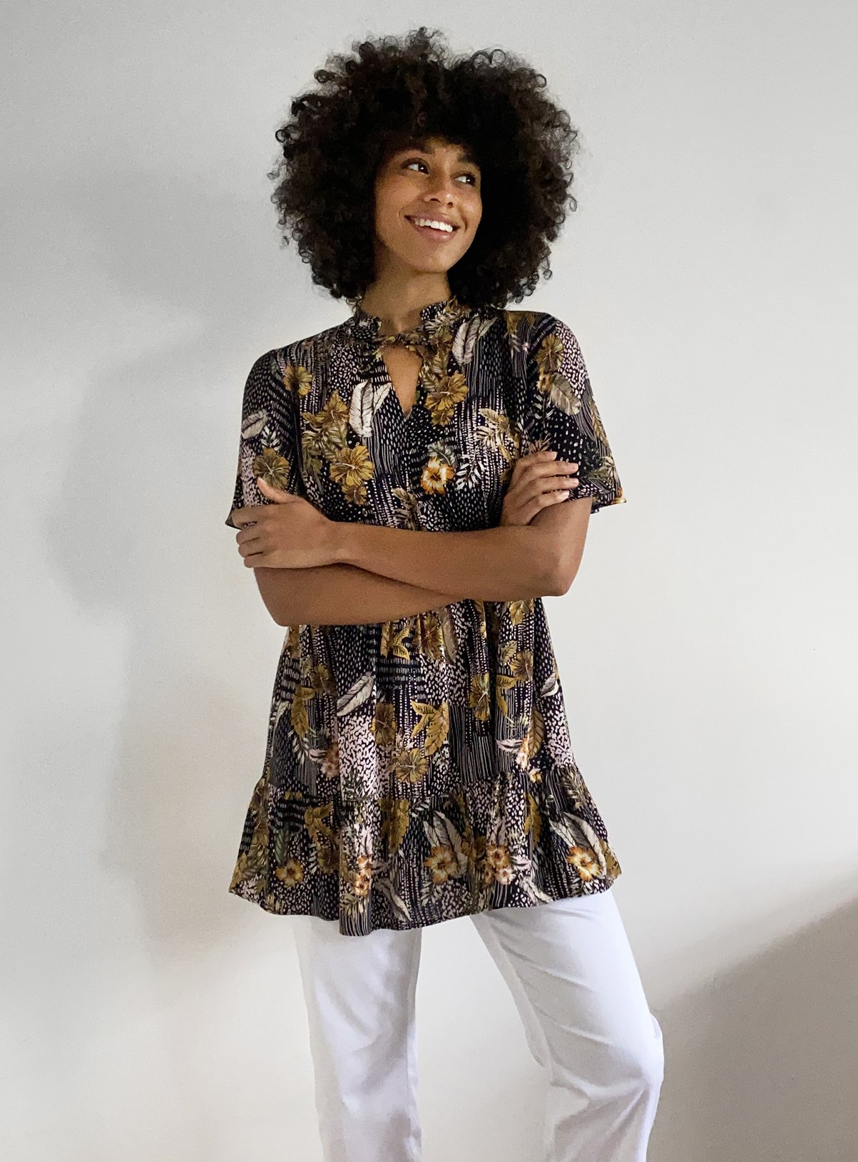 Floral Print Short Sleeve Tunic Review