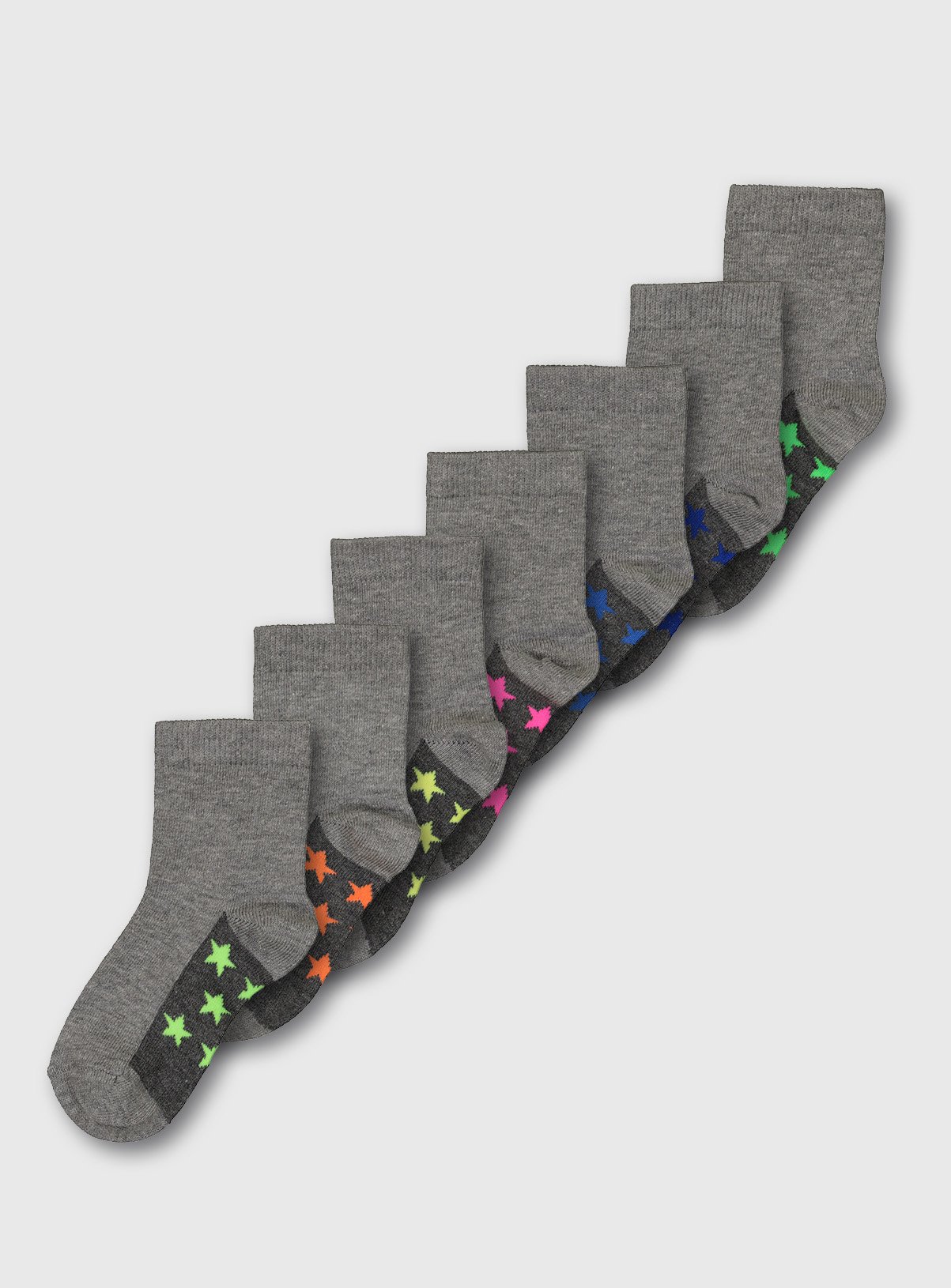 Neon Star Ankle Socks 7 Pack Review