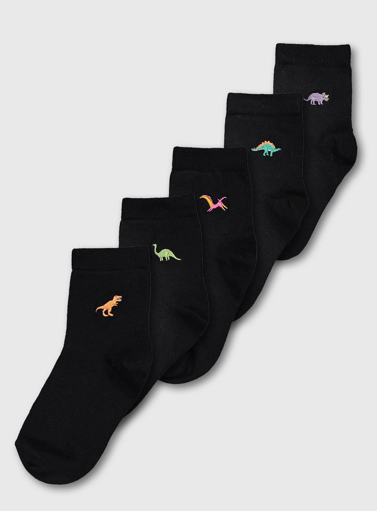 Black Dinosaur Ankle Socks 5 Pack Review