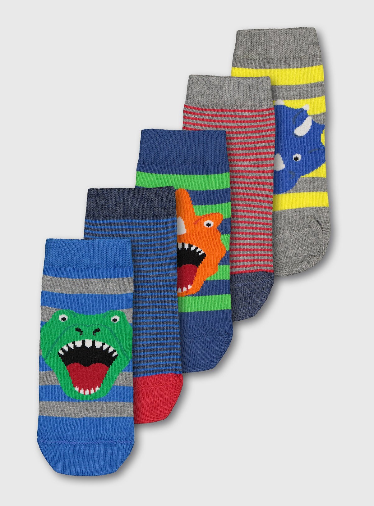 Dinosaur & Stripe Socks 5 Pack Review