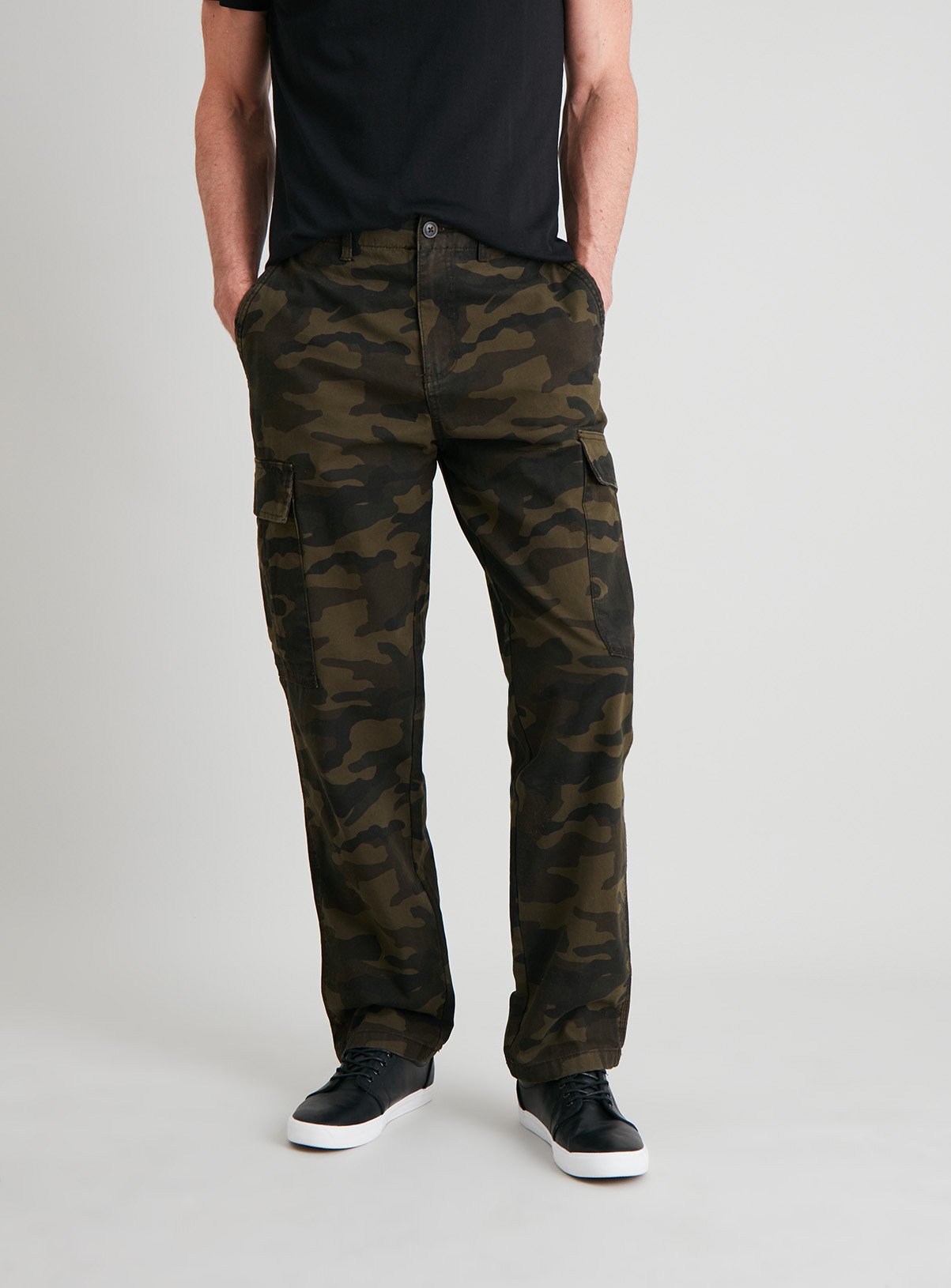 cargo camo trousers mens