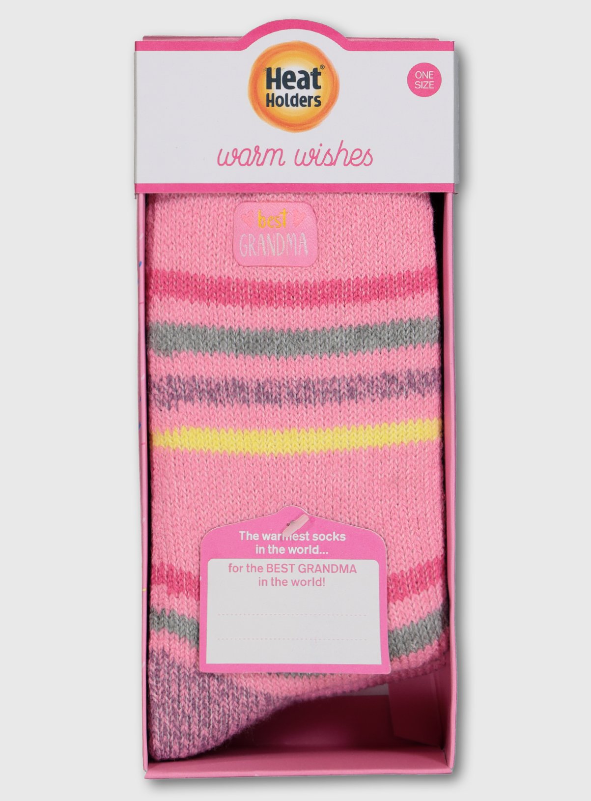 HEAT HOLDERS Pink 'Grandma' Striped Socks Review