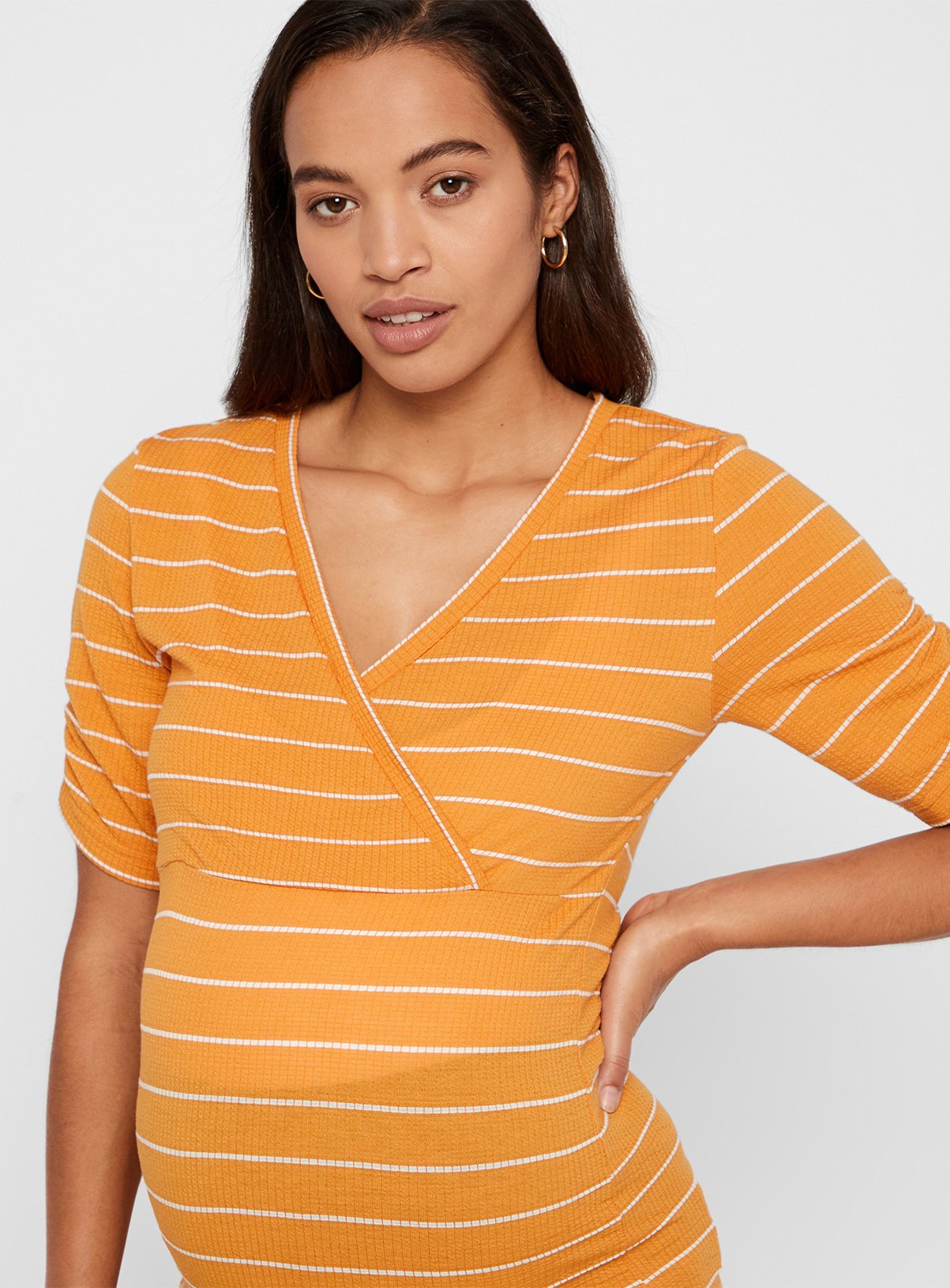 Yellow Striped Maternity Top Review