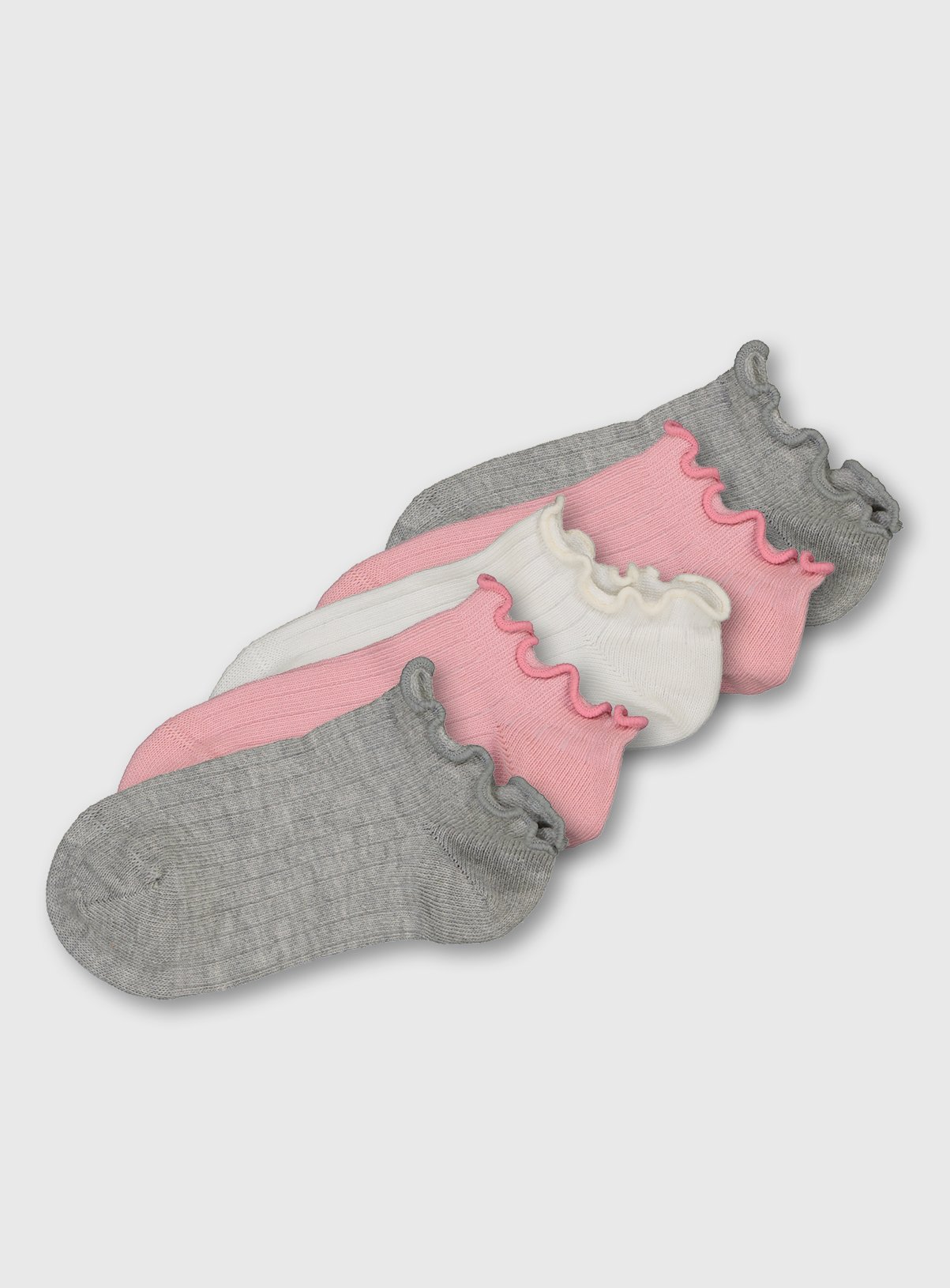 Pink Ruffle Trainer Socks 5 Pack Review