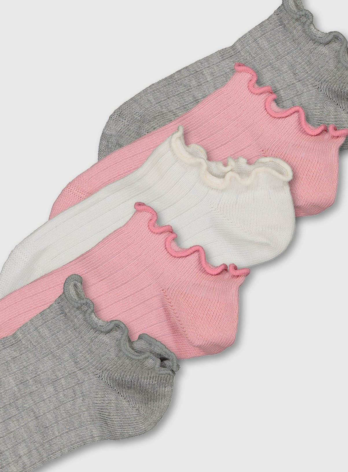 Pink Ruffle Trainer Socks 5 Pack Review