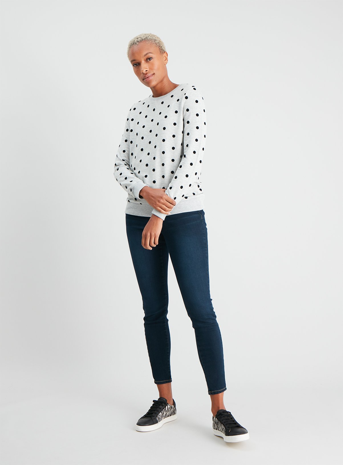 Grey Flock Polka Dot Sweatshirt Review