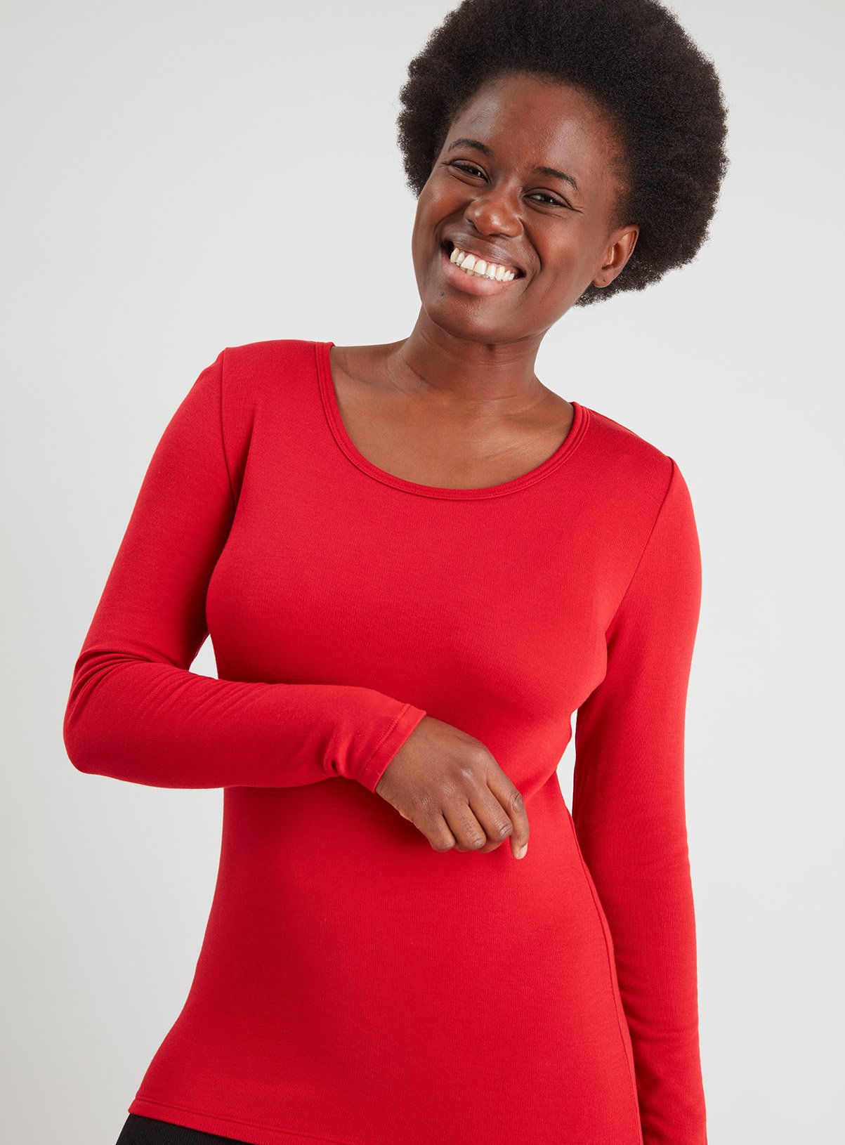 SKU HEAT ACTIVE X WARM LS TOP HAUTE RED:Red:10 - Image 1 thumbnail