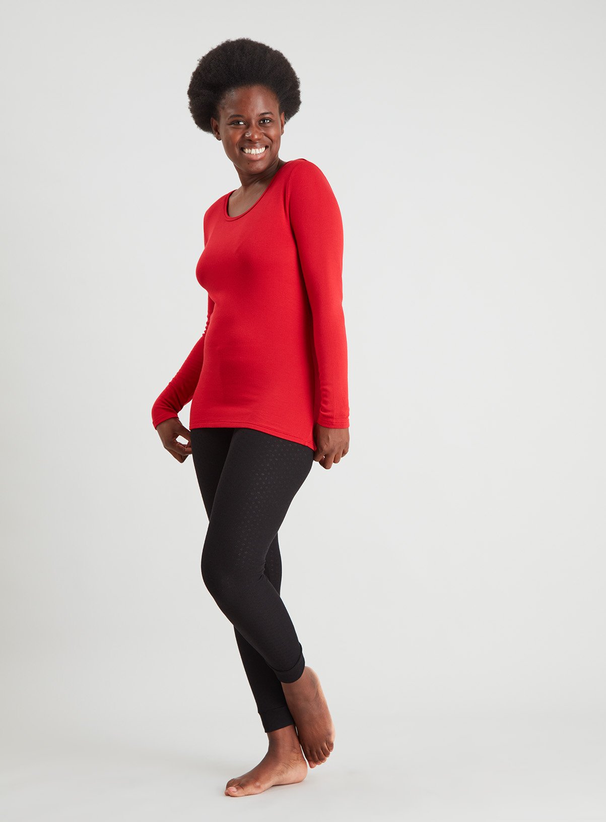 SKU HEAT ACTIVE X WARM LS TOP HAUTE RED:Red:10 - Image 2 thumbnail