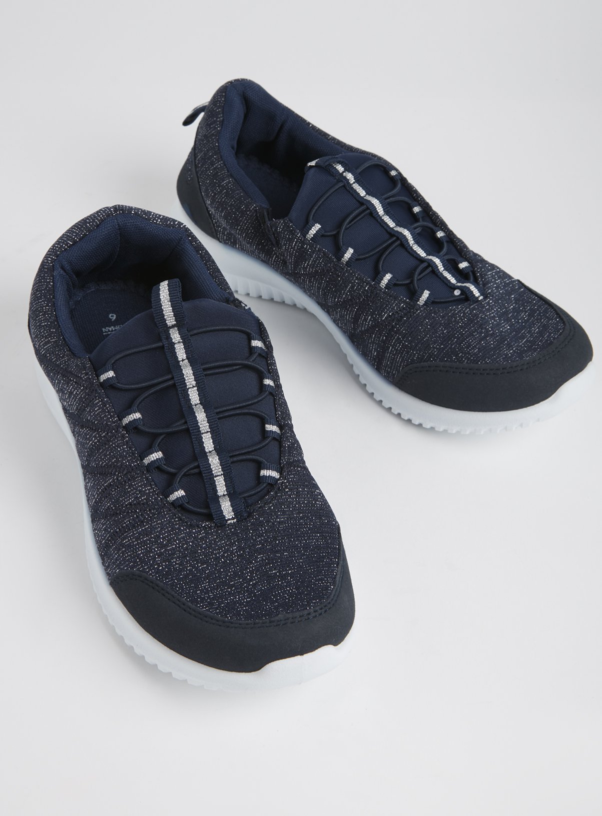 navy glitter trainers