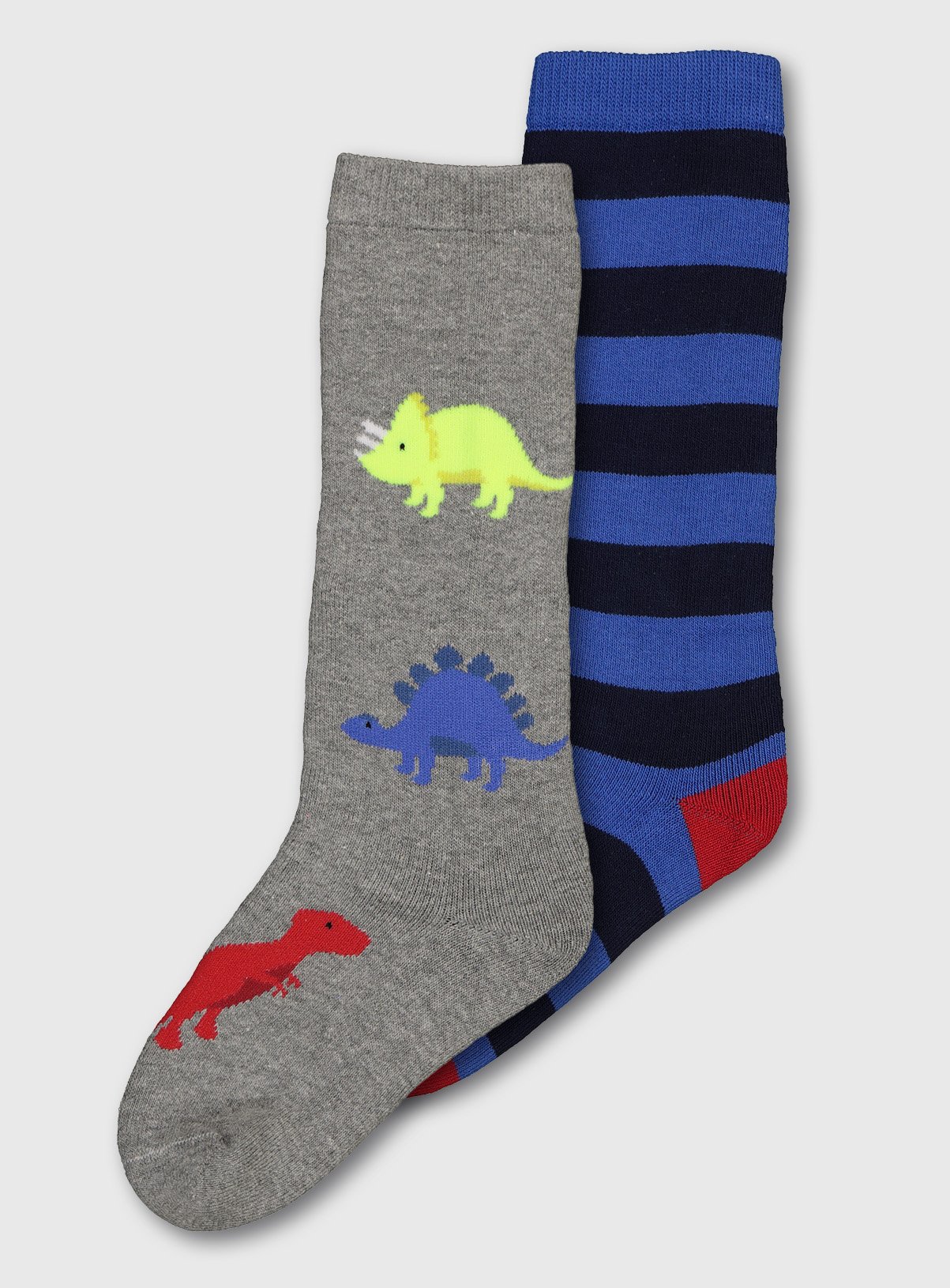 Dinosaur & Stripe Welly Socks 2 Pack Review