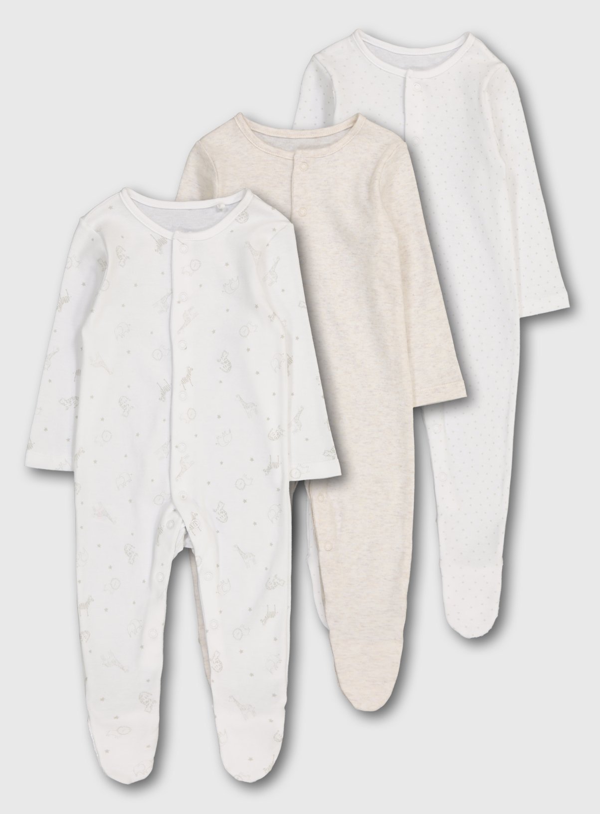 sainsbury's baby girl sleepsuits