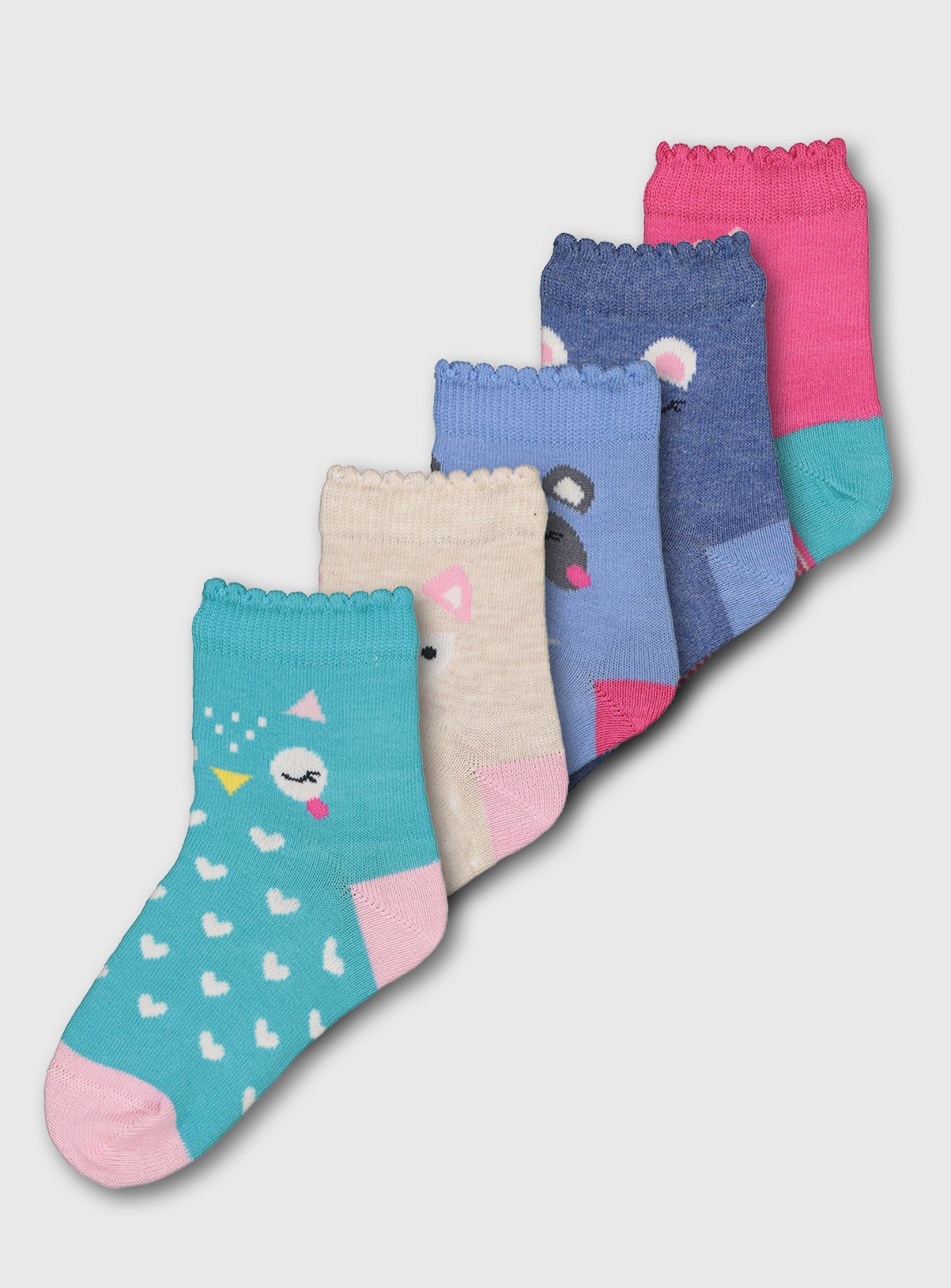 Pastel Animal Socks 5 Pack Review