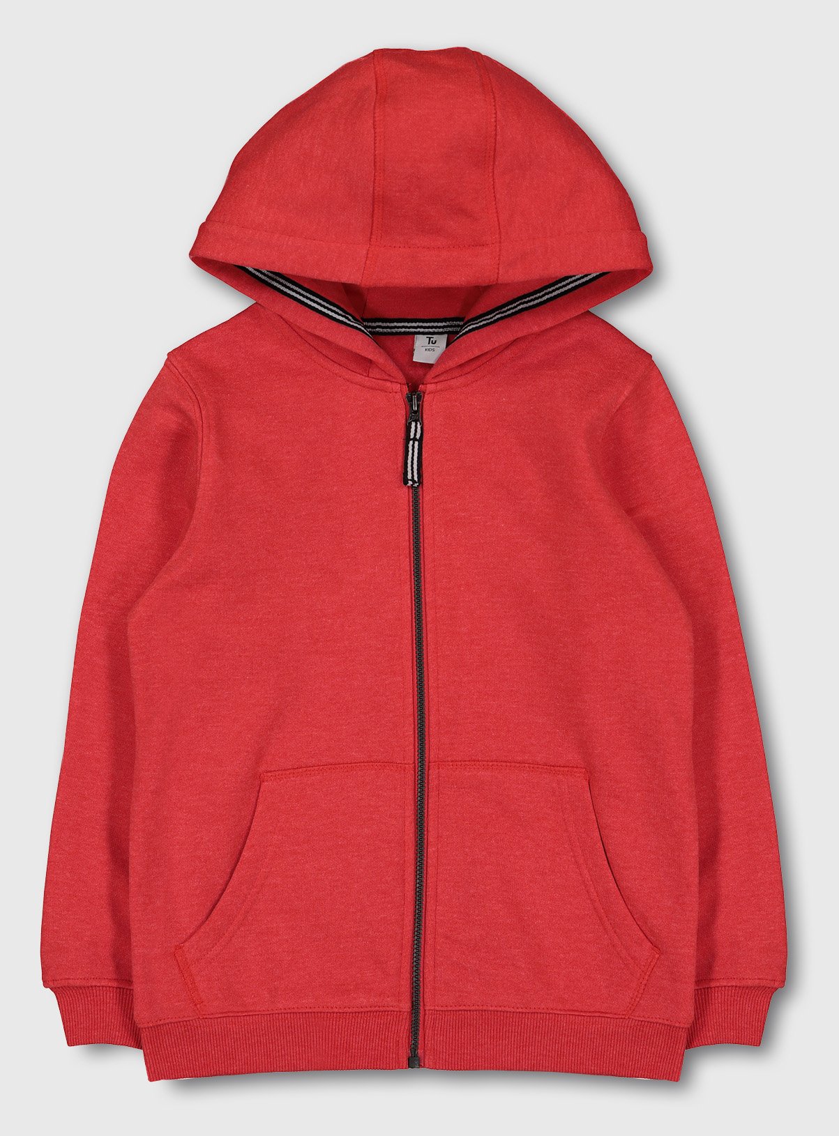 red zip up hoodie womens