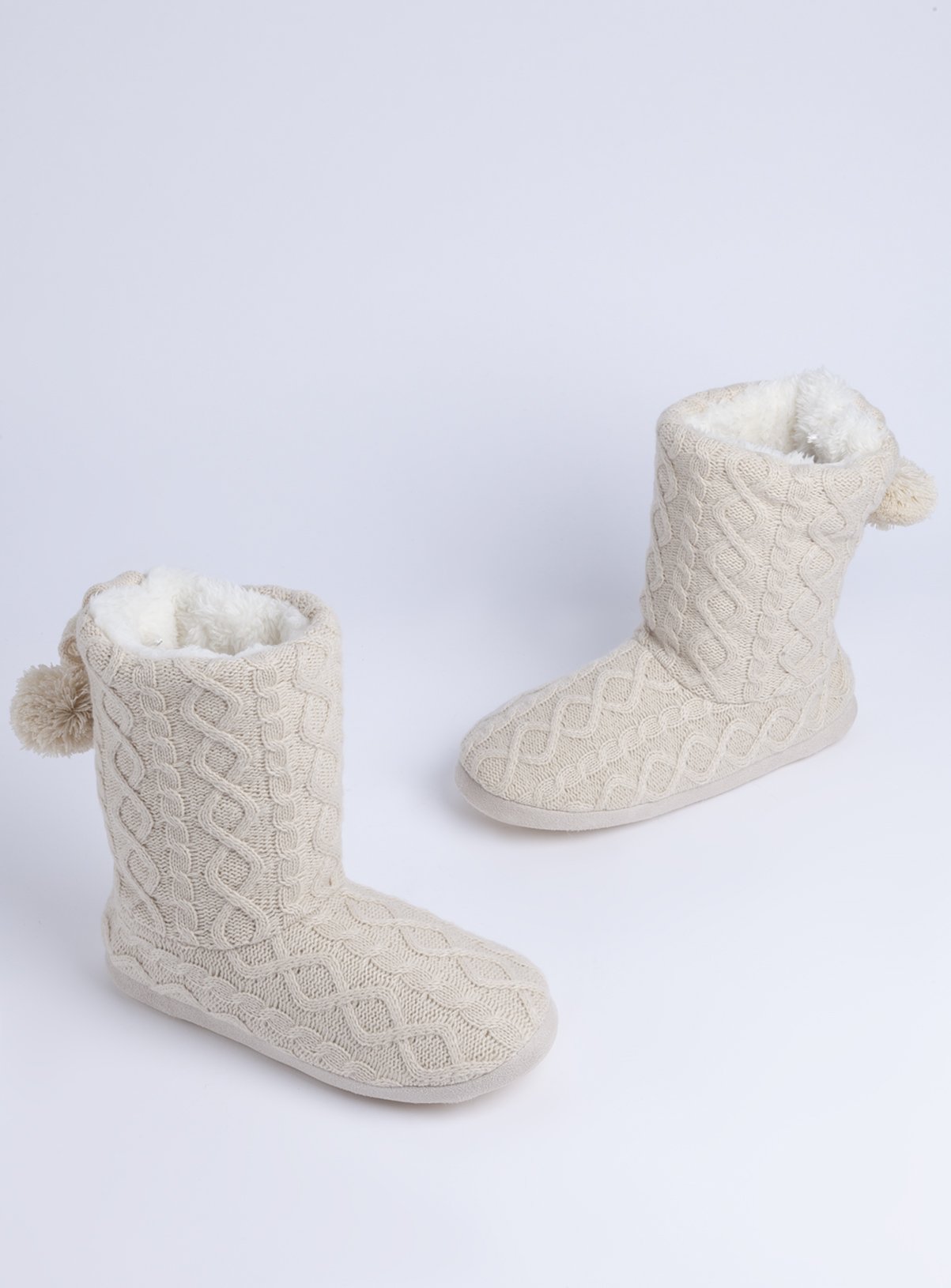 womens white slipper boots