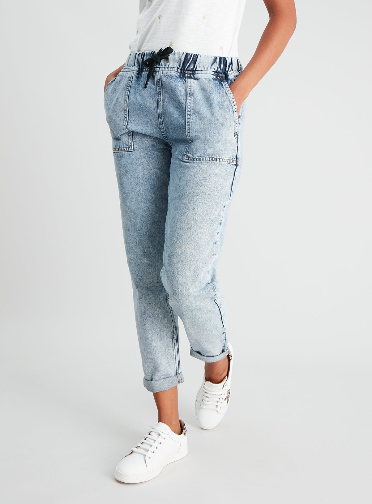 denim joggers women's uk