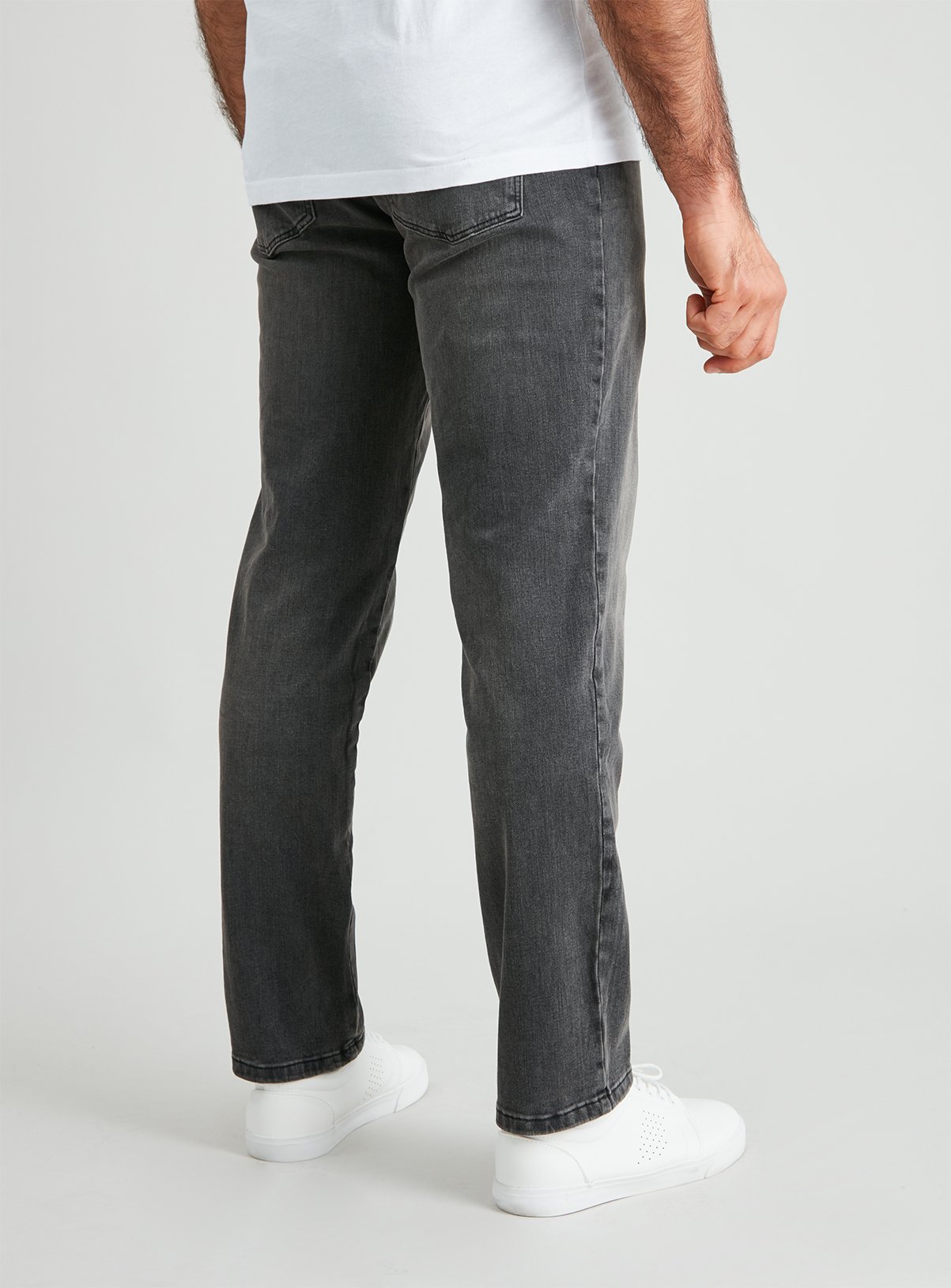 mens grey jeans straight fit