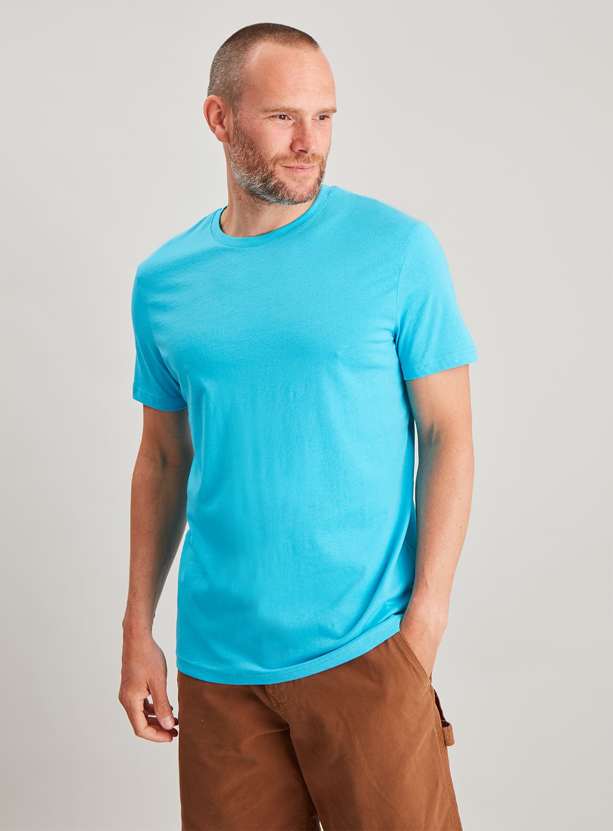 Neon Blue Crew Neck Regular Fit T-Shirt Review