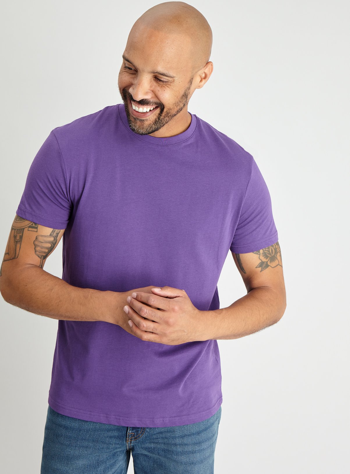 Purple Crew Neck Regular Fit T-Shirt Review