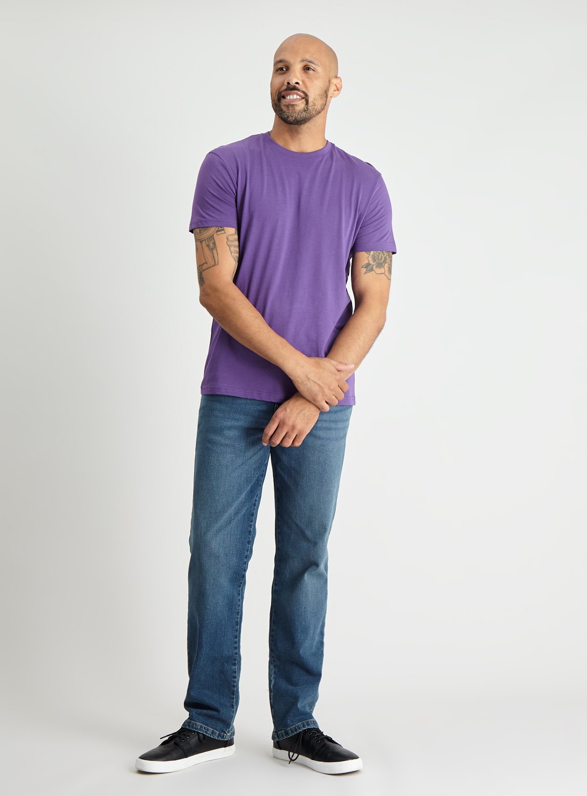 Purple Crew Neck Regular Fit T-Shirt Review