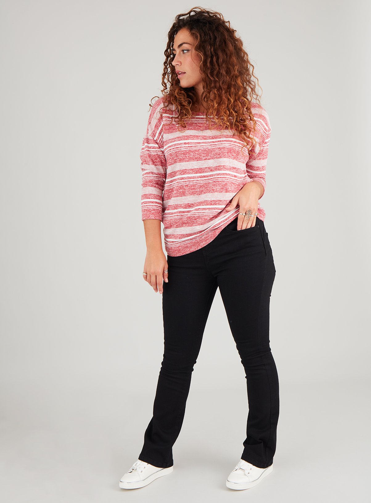 Pink Stripe Knitlook Top Review