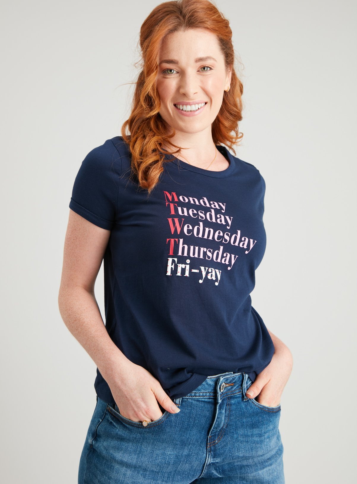 PETITE Navy 'Fri-yay' T-Shirt Review