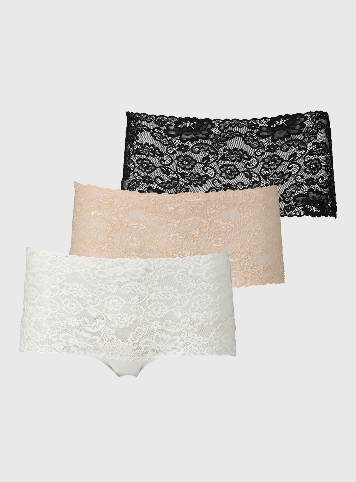 SKU 3pk Wide Galloon Short Lisa Lace:Nude:10 - Image 1 thumbnail