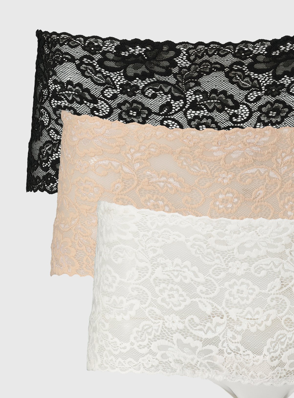 SKU 3pk Wide Galloon Short Lisa Lace:Nude:10 - Image 2 thumbnail