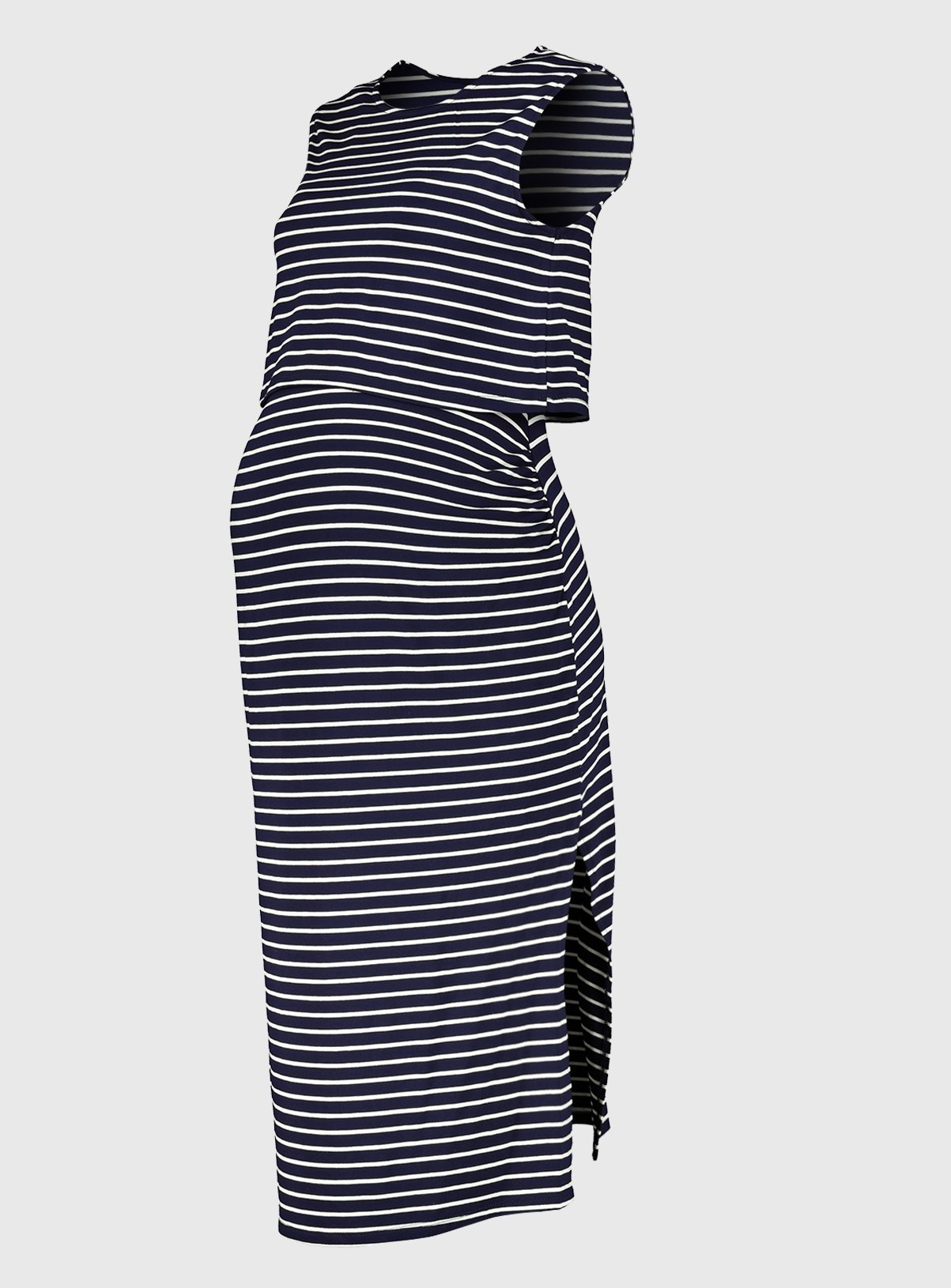 Maternity Nautical Stripe Crop Top & Maxi Dress Review